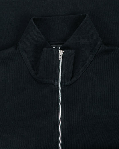 Our Legacy Shrunken Full Zip Black Athletic Rib