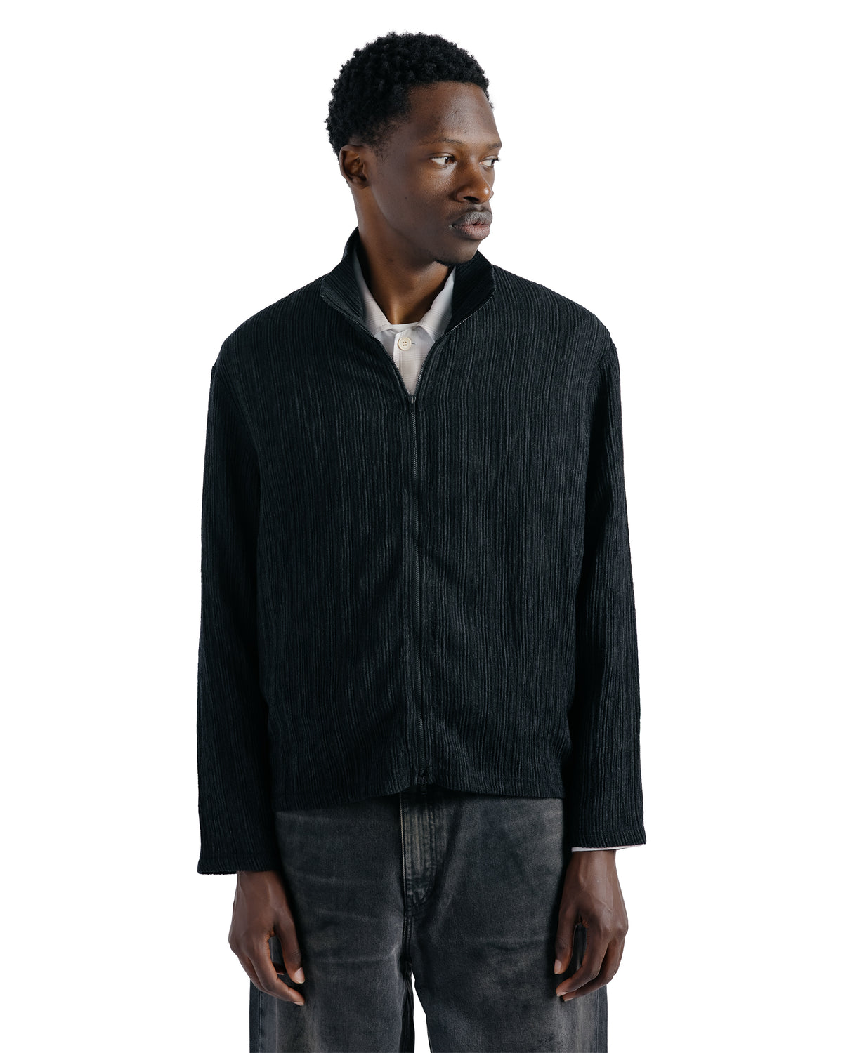 Our Legacy Shrunken Full Zip Obsidian Depth Woolcose Ridge