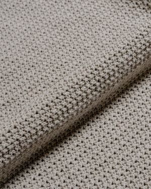 Our Legacy Shrunken Full Zip Polo Musk Dusk Rope Weave fabric