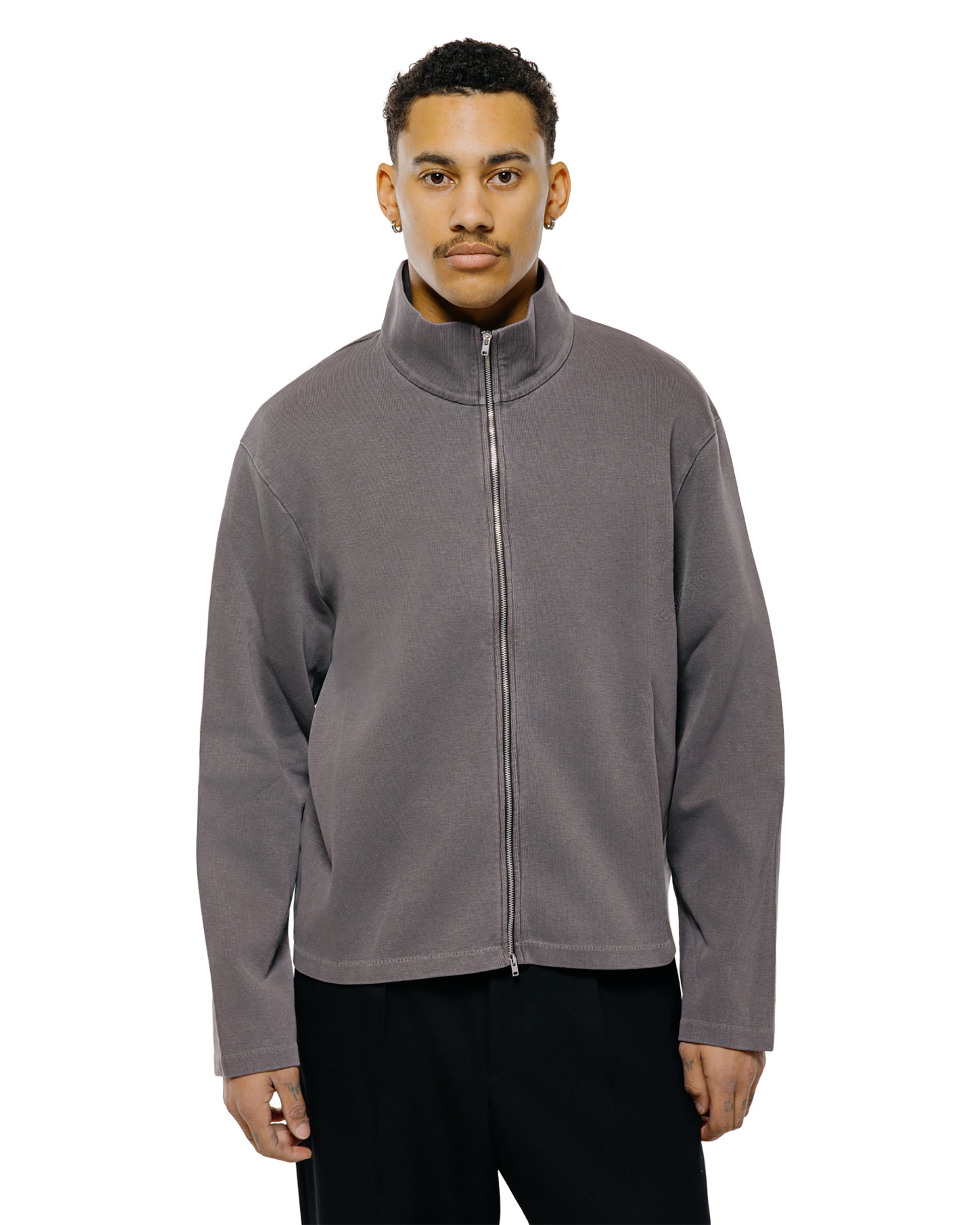 Our Legacy Shrunken Full Zip Worn Graphite Athletic Rib