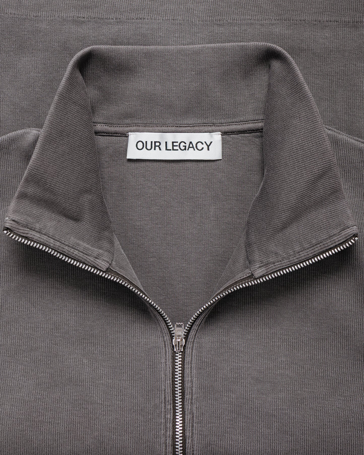 Our Legacy Shrunken Full Zip Worn Graphite Athletic Rib