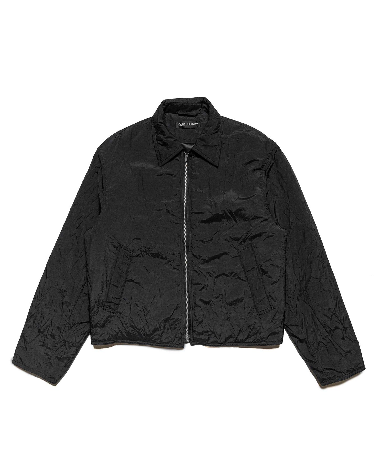 Our Legacy Slight Jacket Shining Black Crinkle Solaro