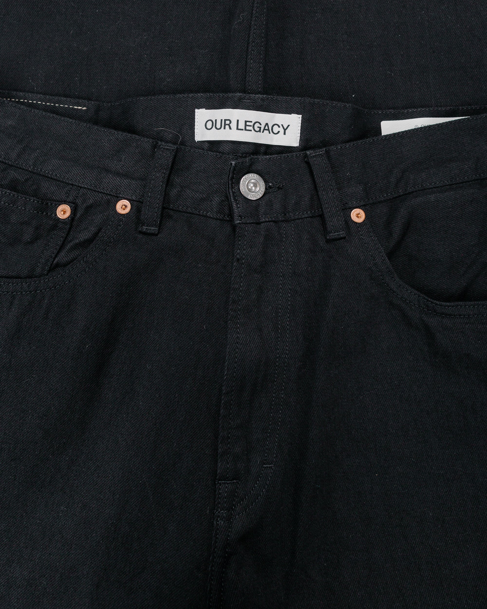 OUR LEGACY EXTENDED THIRD CUT DENIM ブラック Our Legacy - Third Cut Black Coated Wash