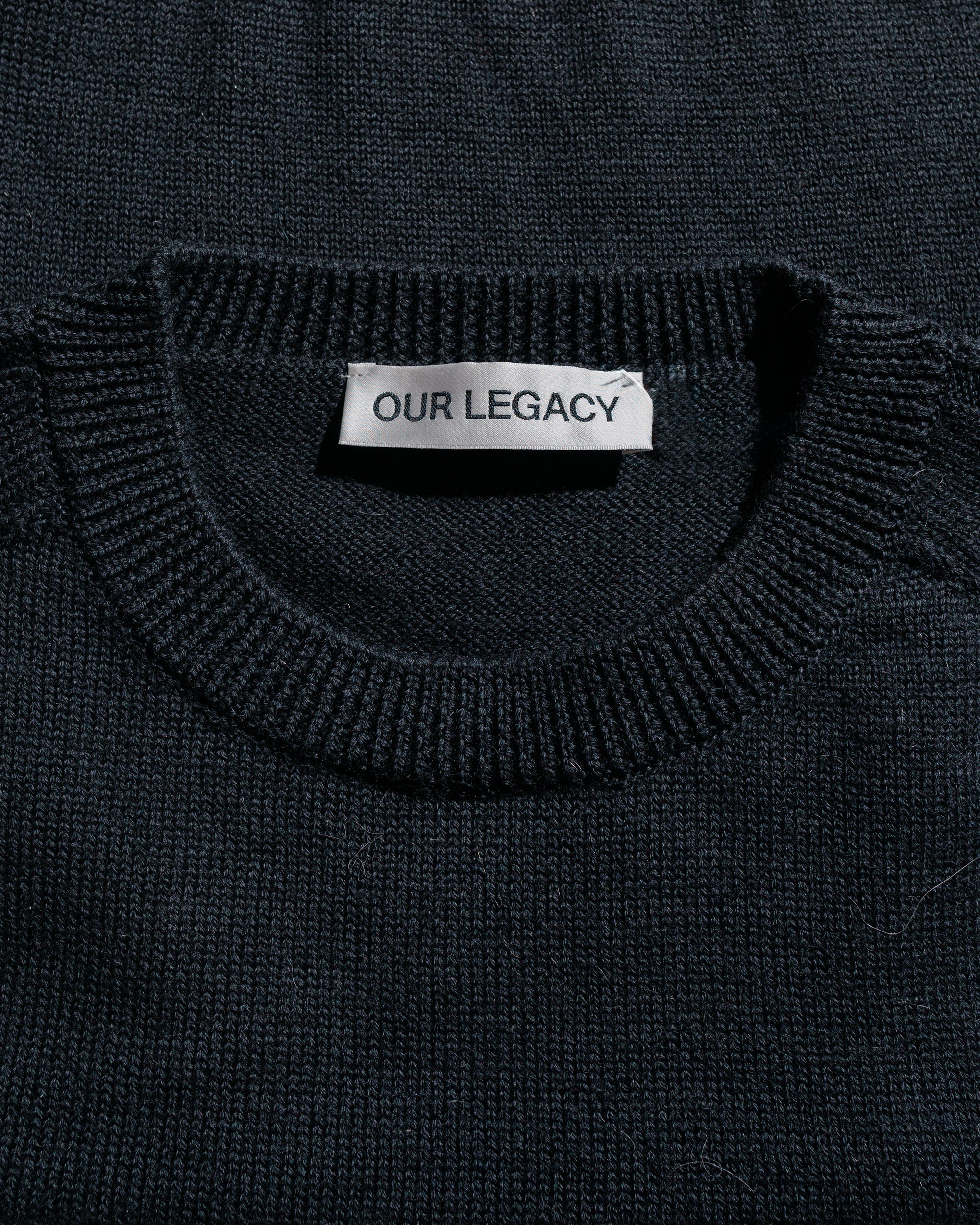 Our Legacy True Roundneck Off Black Rustic Merino
