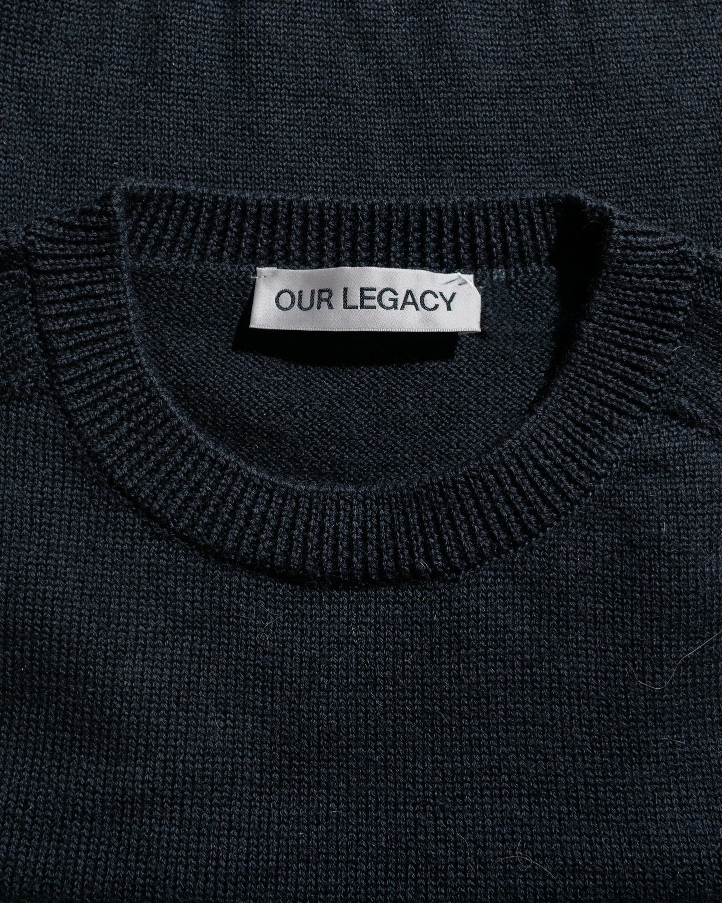 Our Legacy True Roundneck Off Black Rustic Merino