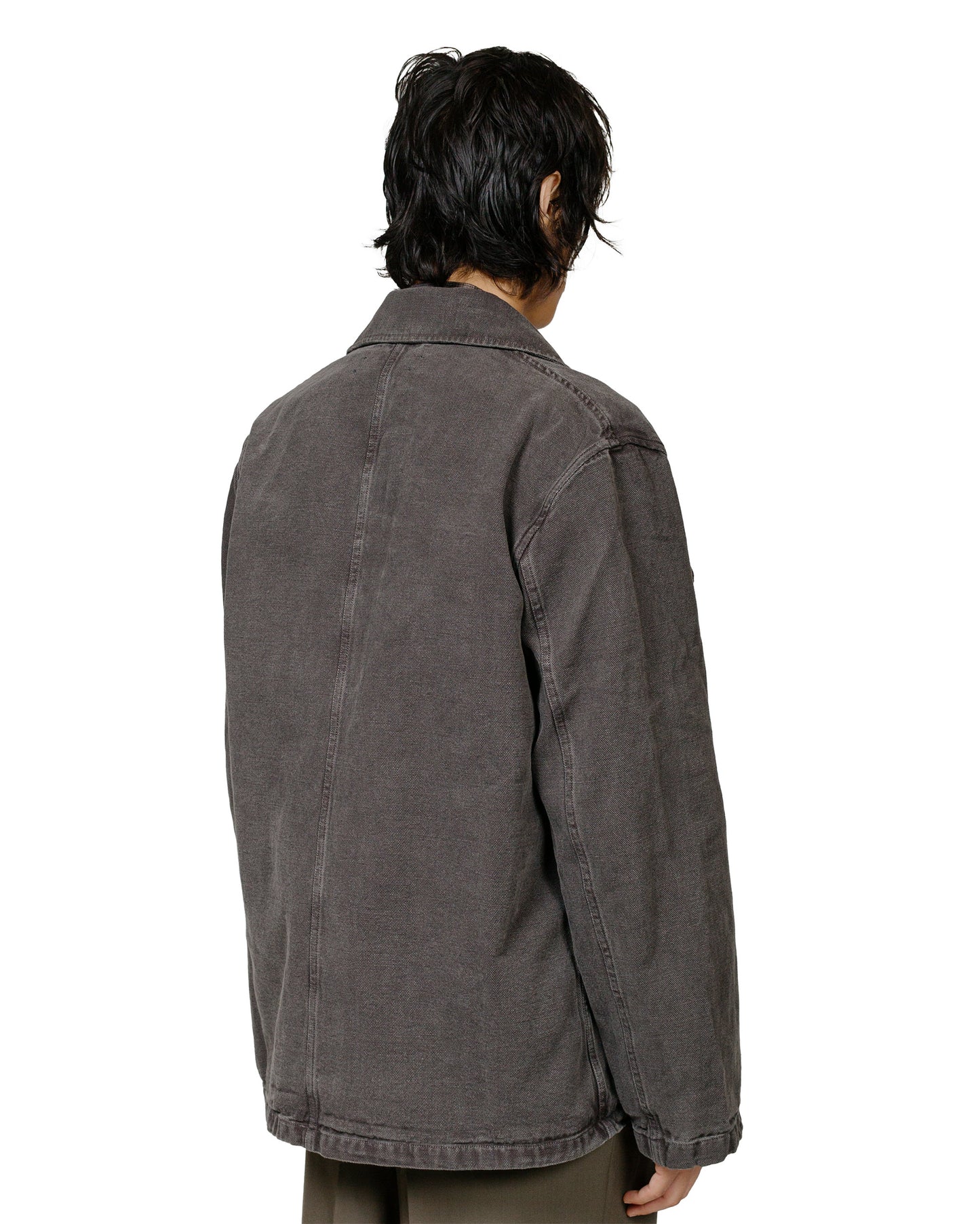 Our Legacy Uniform Jacket Ash Black Reborn Canvas model back