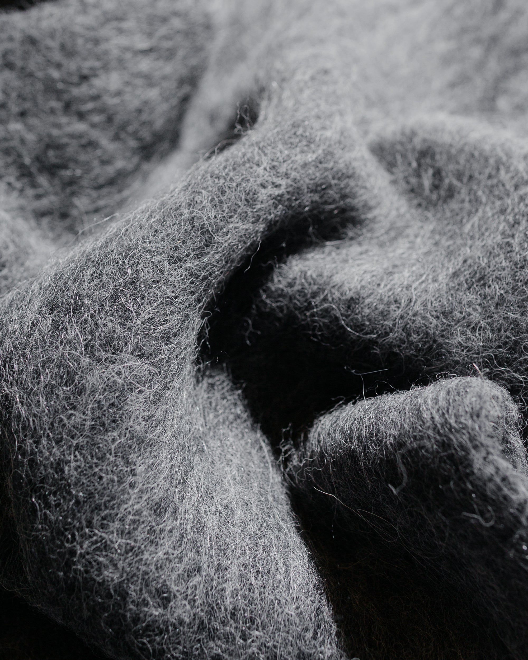 Our Legacy Estate Scarf Phantom Fuzzy Alpaca