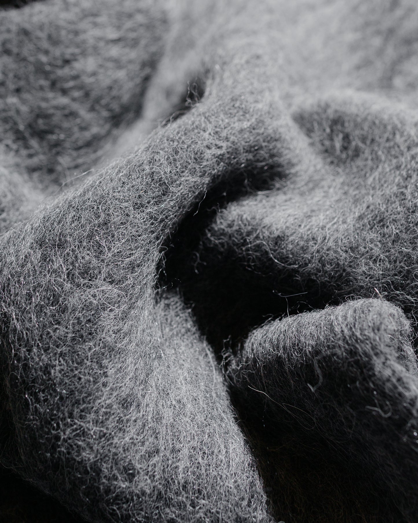 Our Legacy Estate Scarf Phantom Fuzzy Alpaca