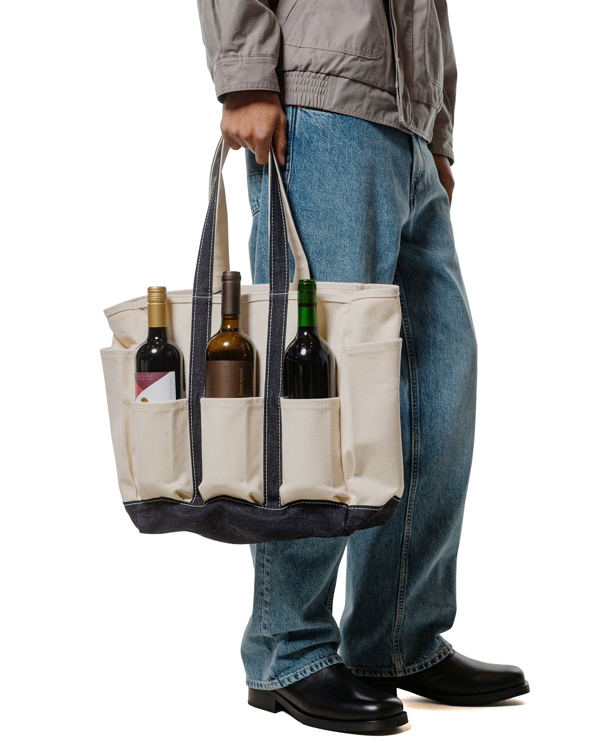 Outil Tote Bag Sac Robion Ecru/Indigo