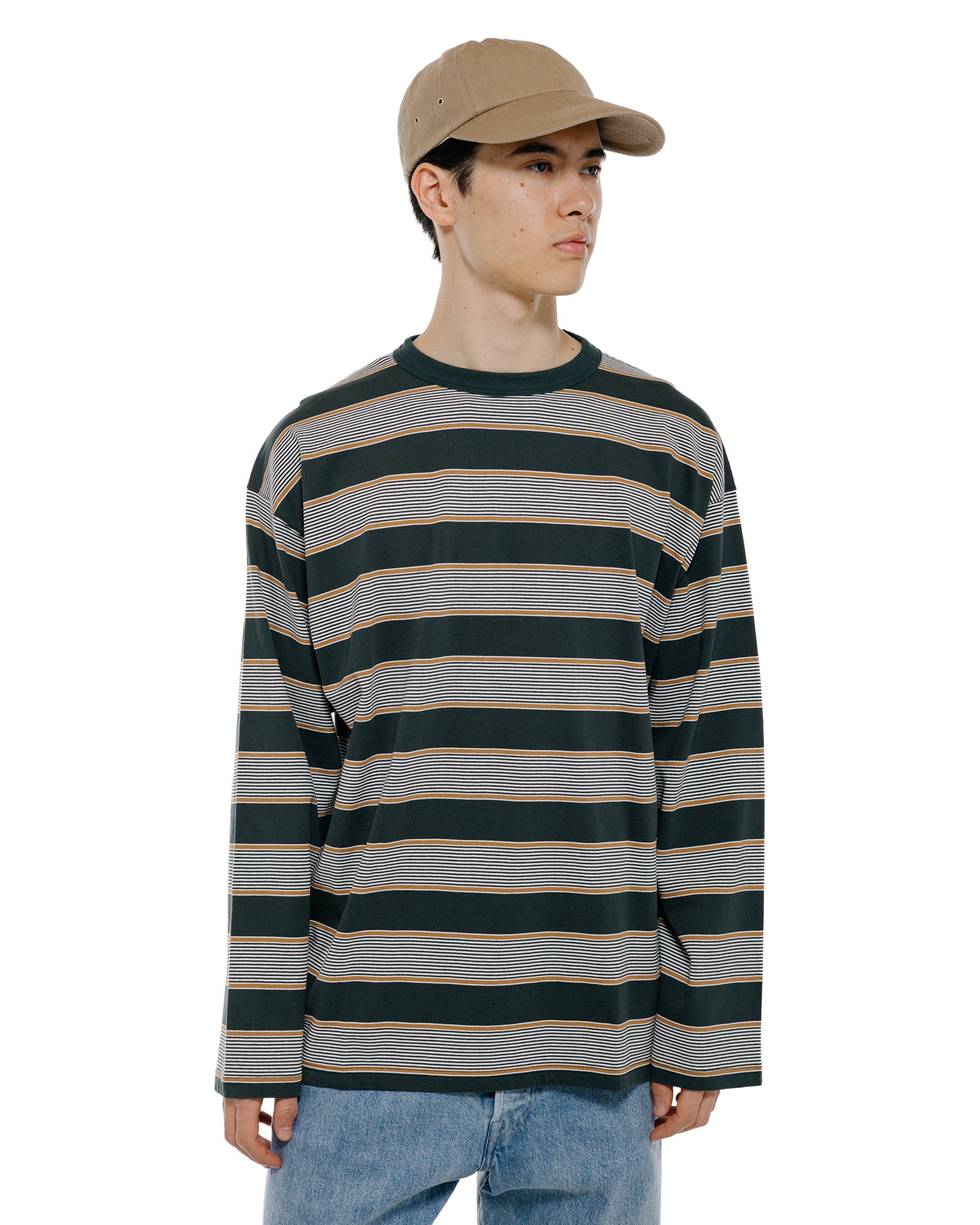 Phigvel Border Long Sleeve Top Forest/S.Brown
