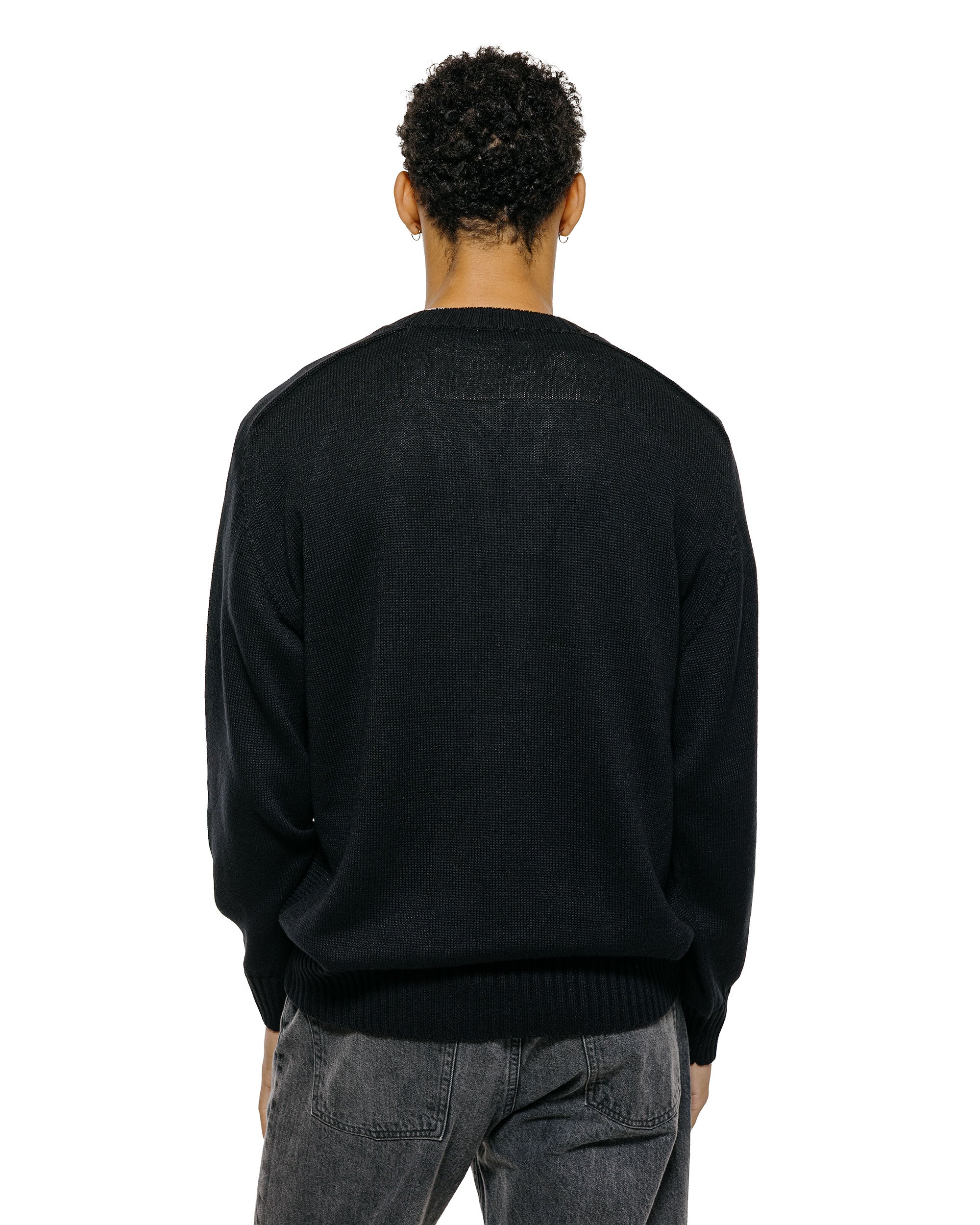 未使用 PHIGVEL MAKERS Co. CREWNECK KNIT Phigvel C/L Crewneck Knit Ink Black