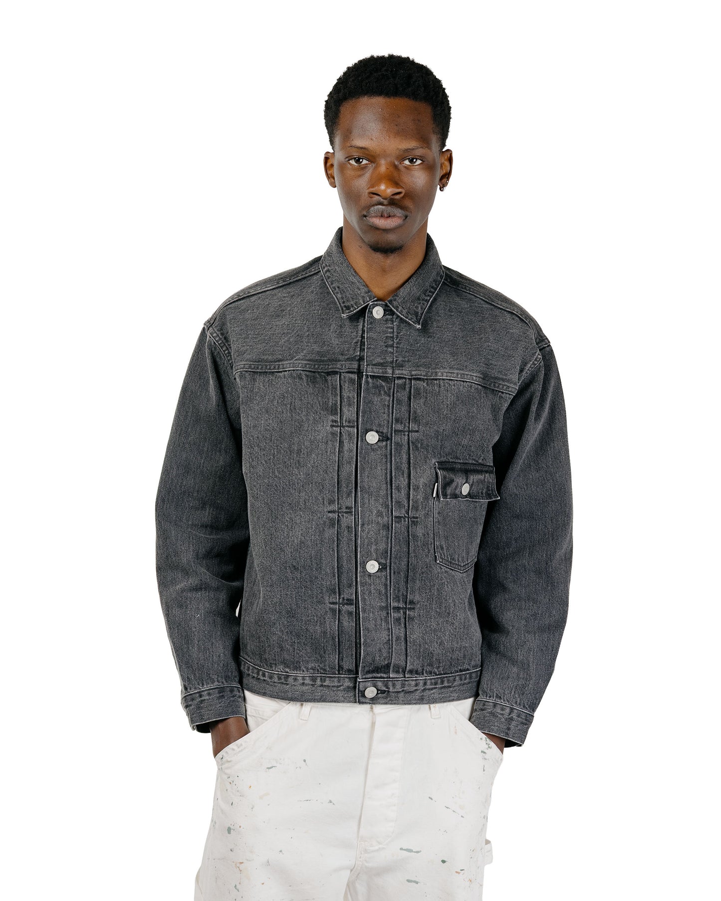 Phigvel Classic Faded Jean Jacket Black Faded