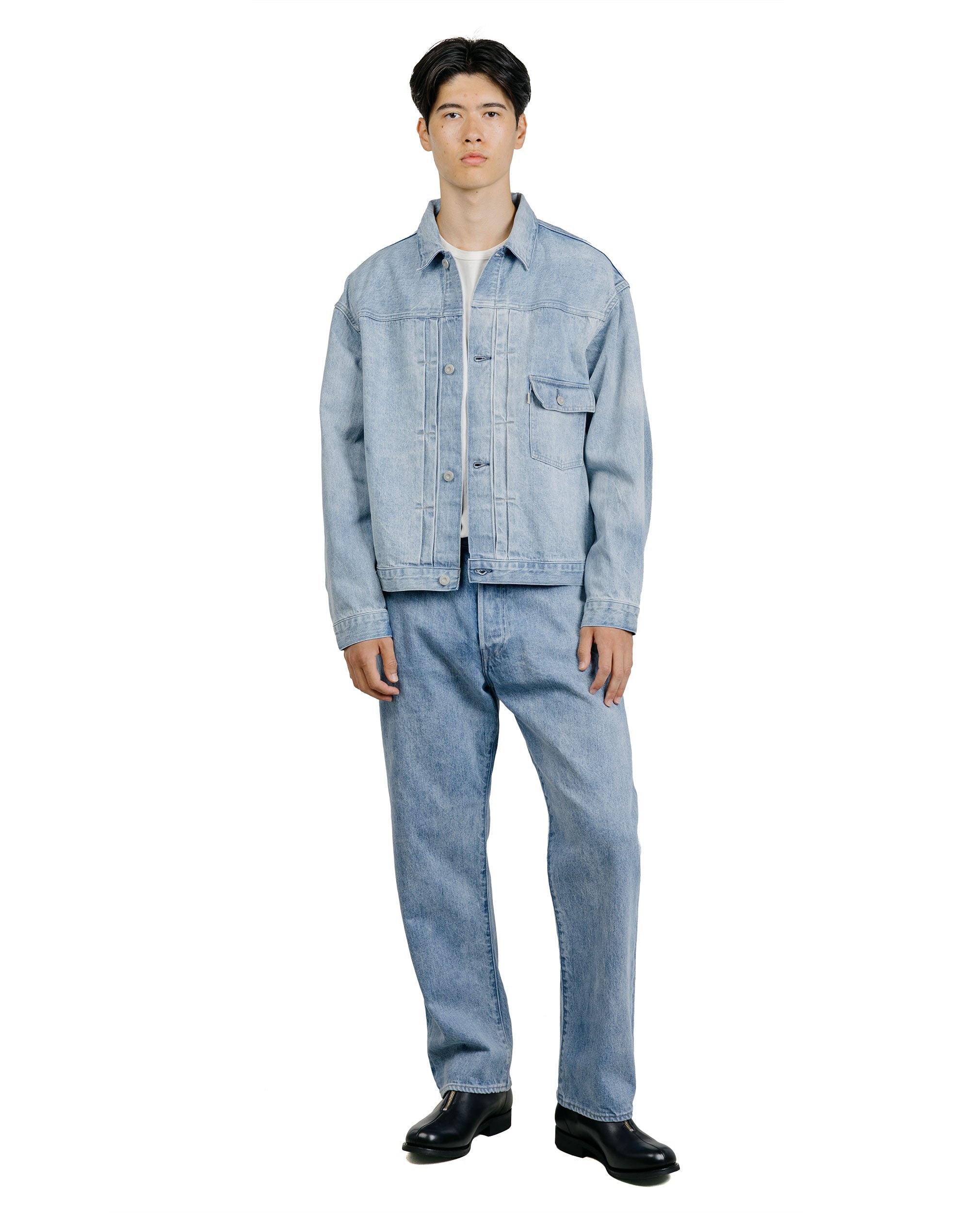 Phigvel Classic Faded Jean Jacket Indigo Faded