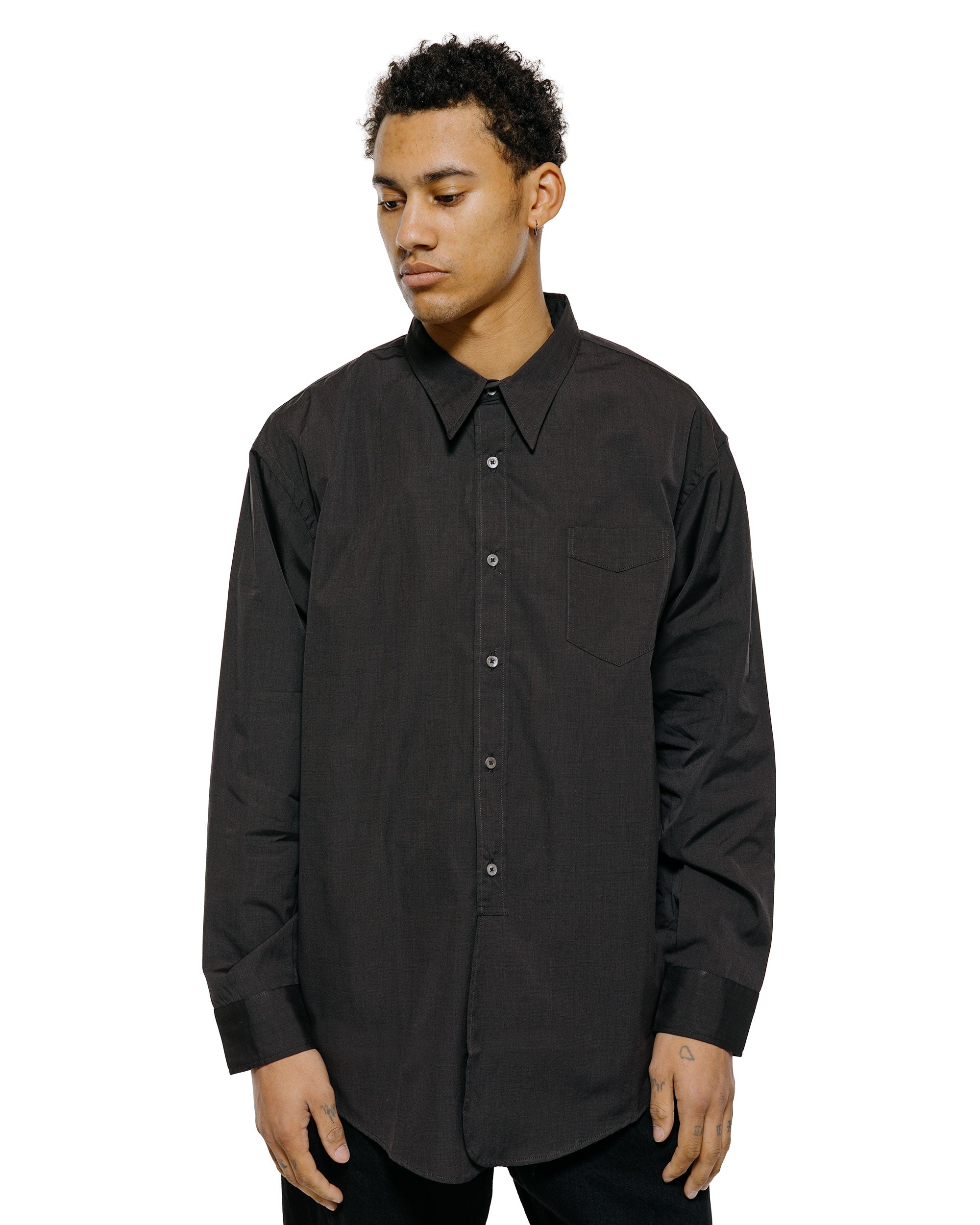 phigvel シャツ Phigvel Classic Long Dress Shirt Charcoal