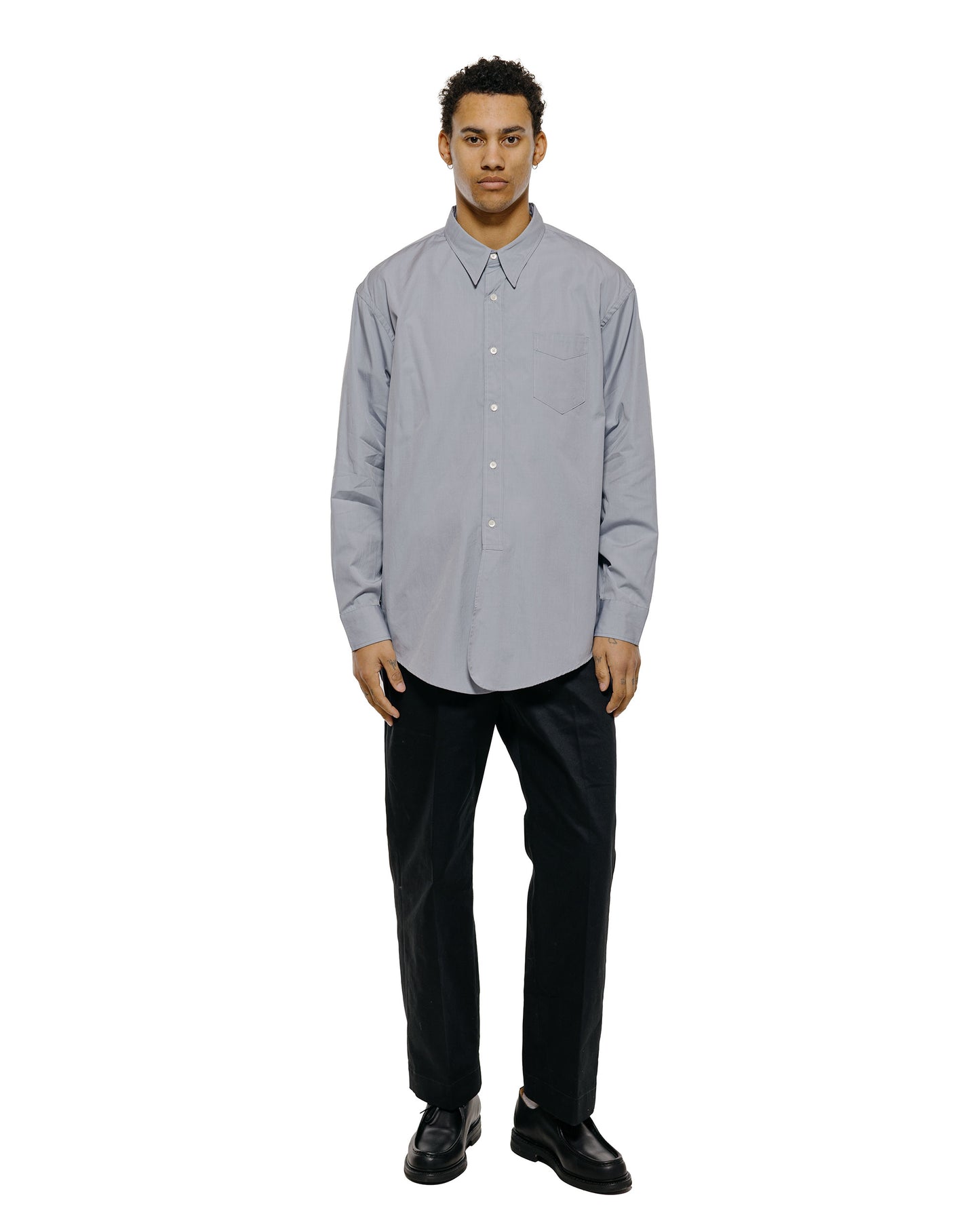 Phigvel Classic Long Dress Shirt Old Sax