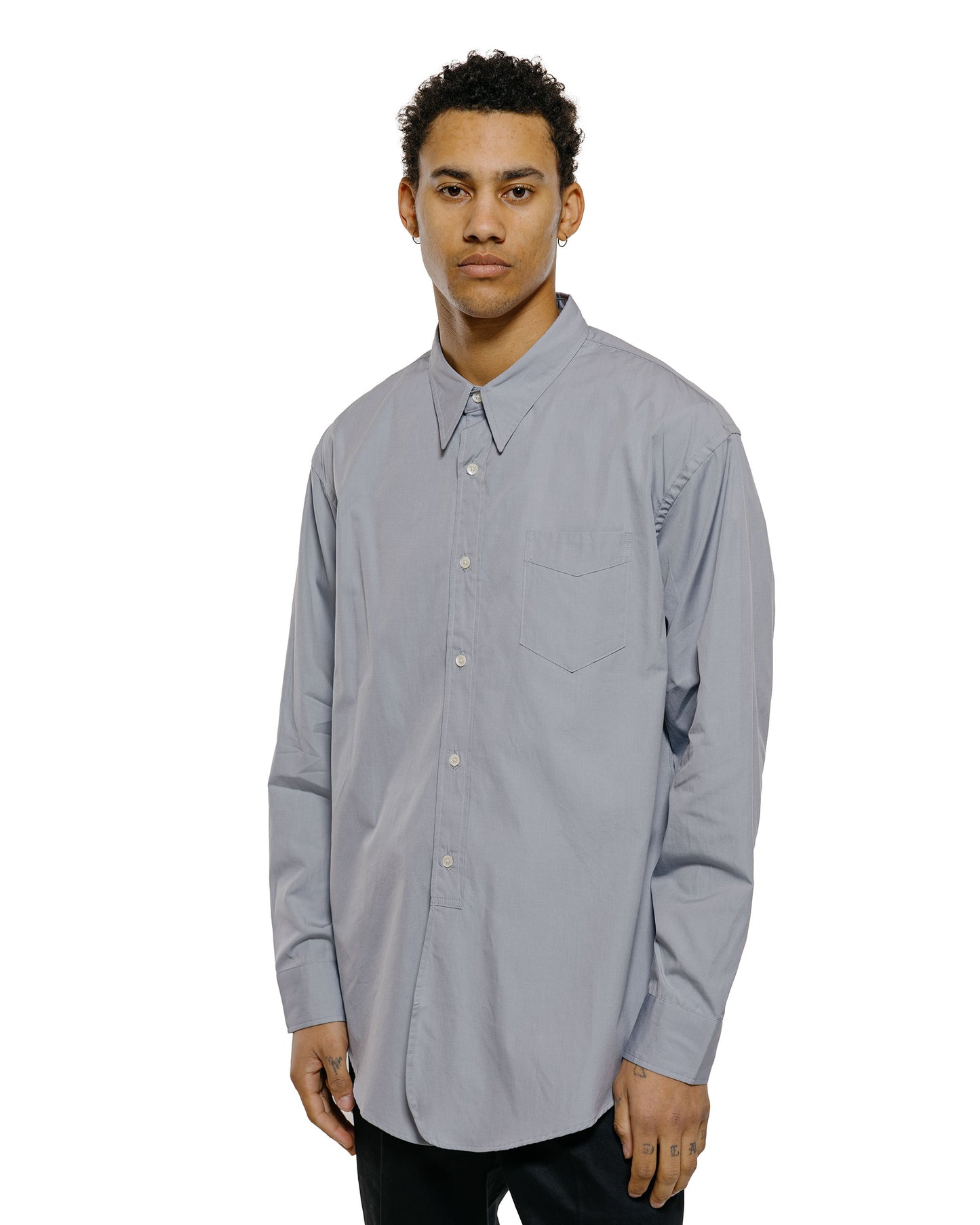 Phigvel Classic Long Dress Shirt Old Sax