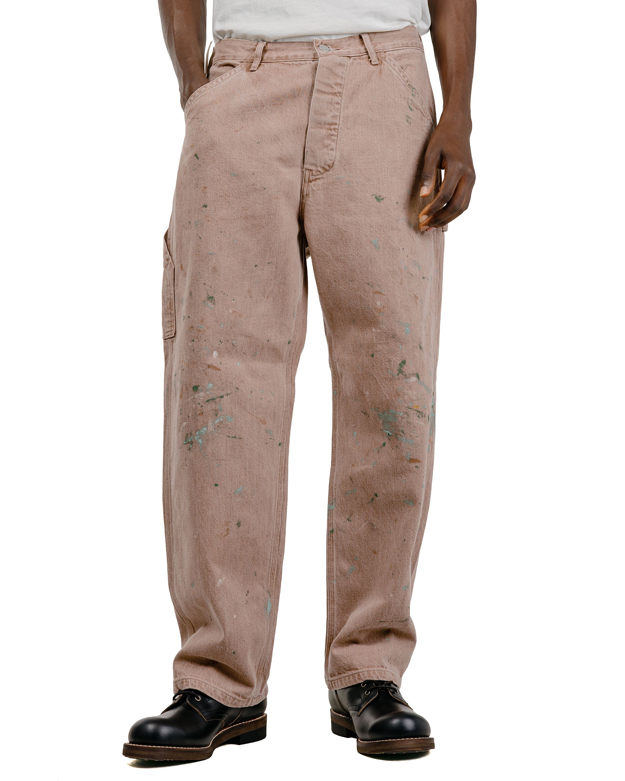 パンツ PHIGVEL 24ss DENIM PAINTER TROUSERS Phigvel Denim Painter Trousers Brown(Painted)