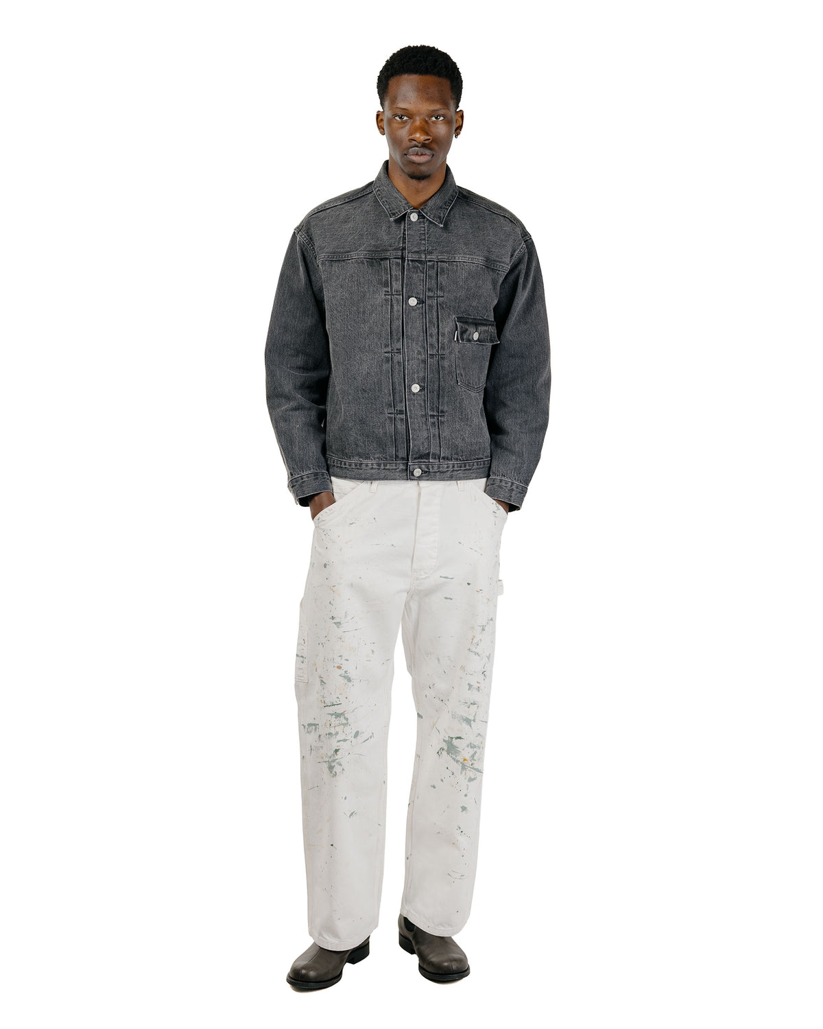 Phigvel Denim Painter Trousers C.White(Painted)