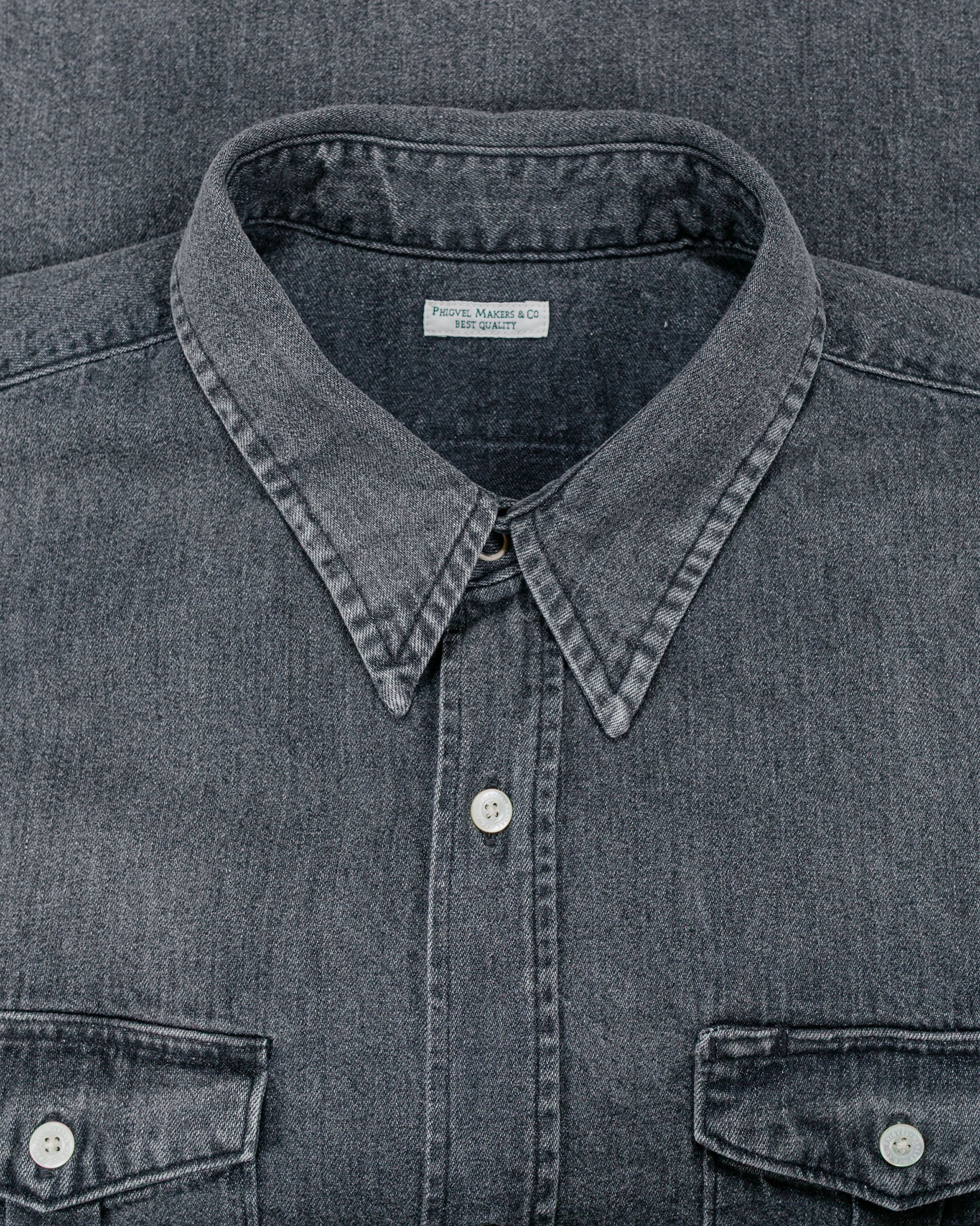 Phigvel Denim Workaday Shirt Black (Fade)