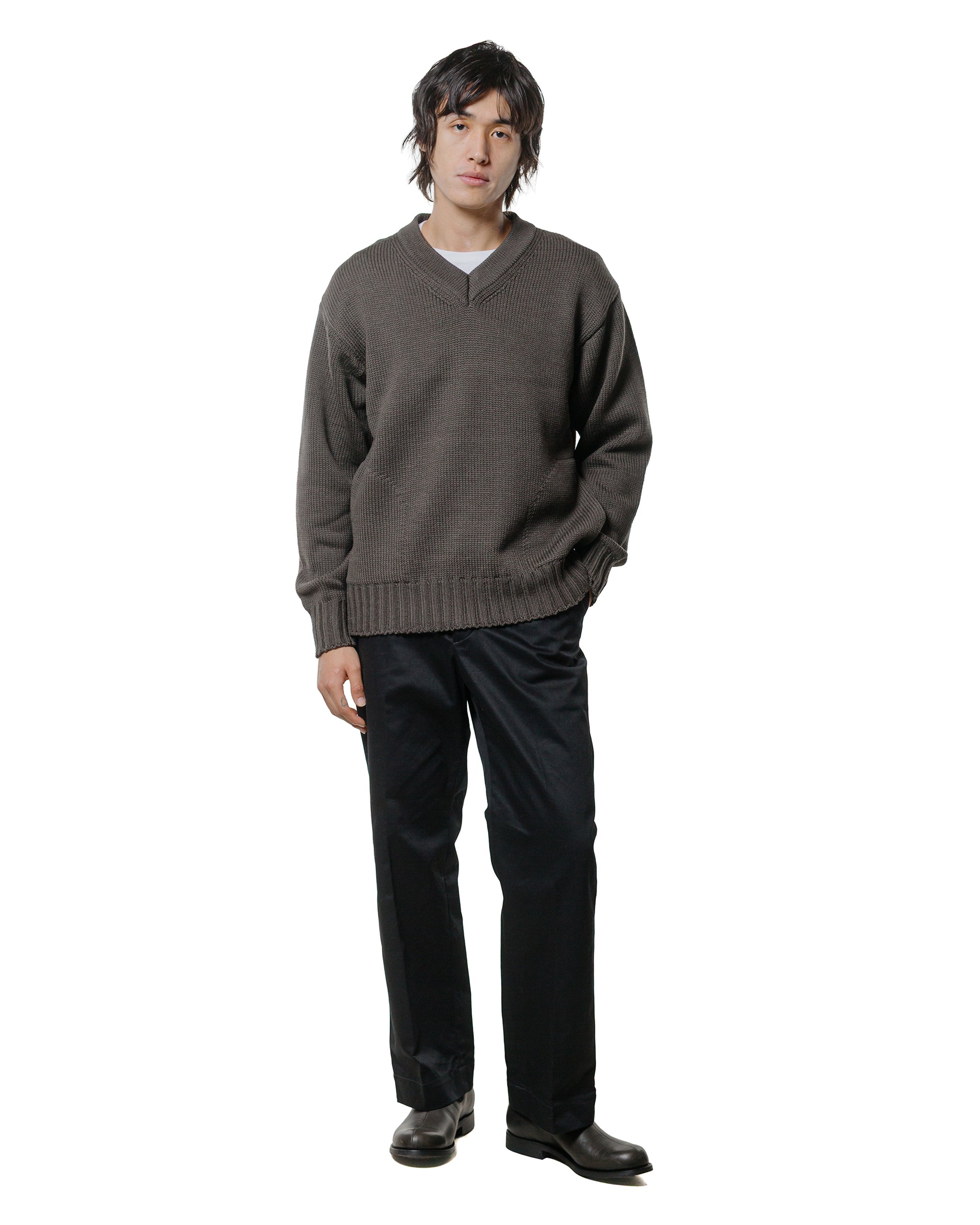 Phigvel Goodman's V Neck Sweater Dust Gray