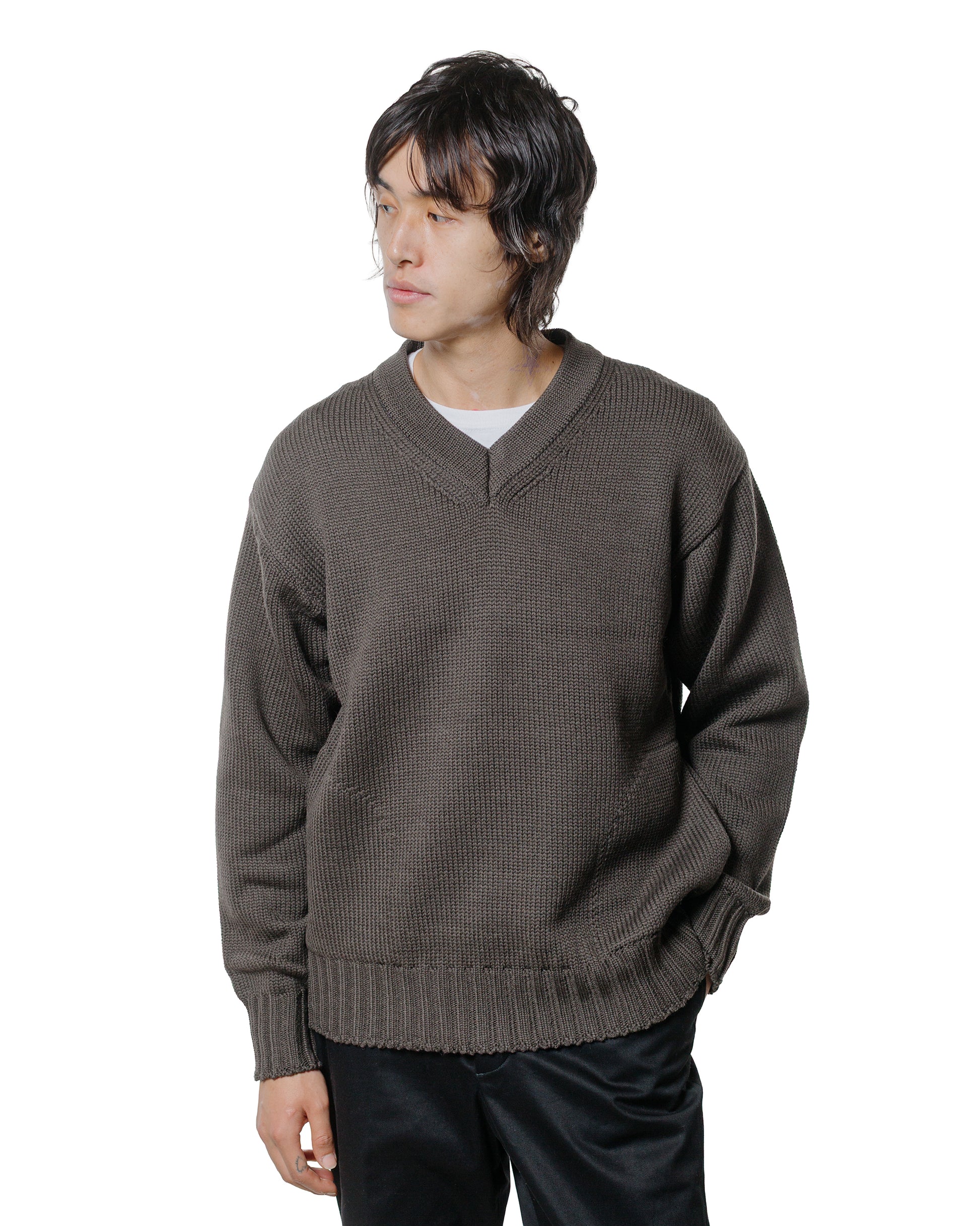 Phigvel Goodman's V Neck Sweater Dust Gray