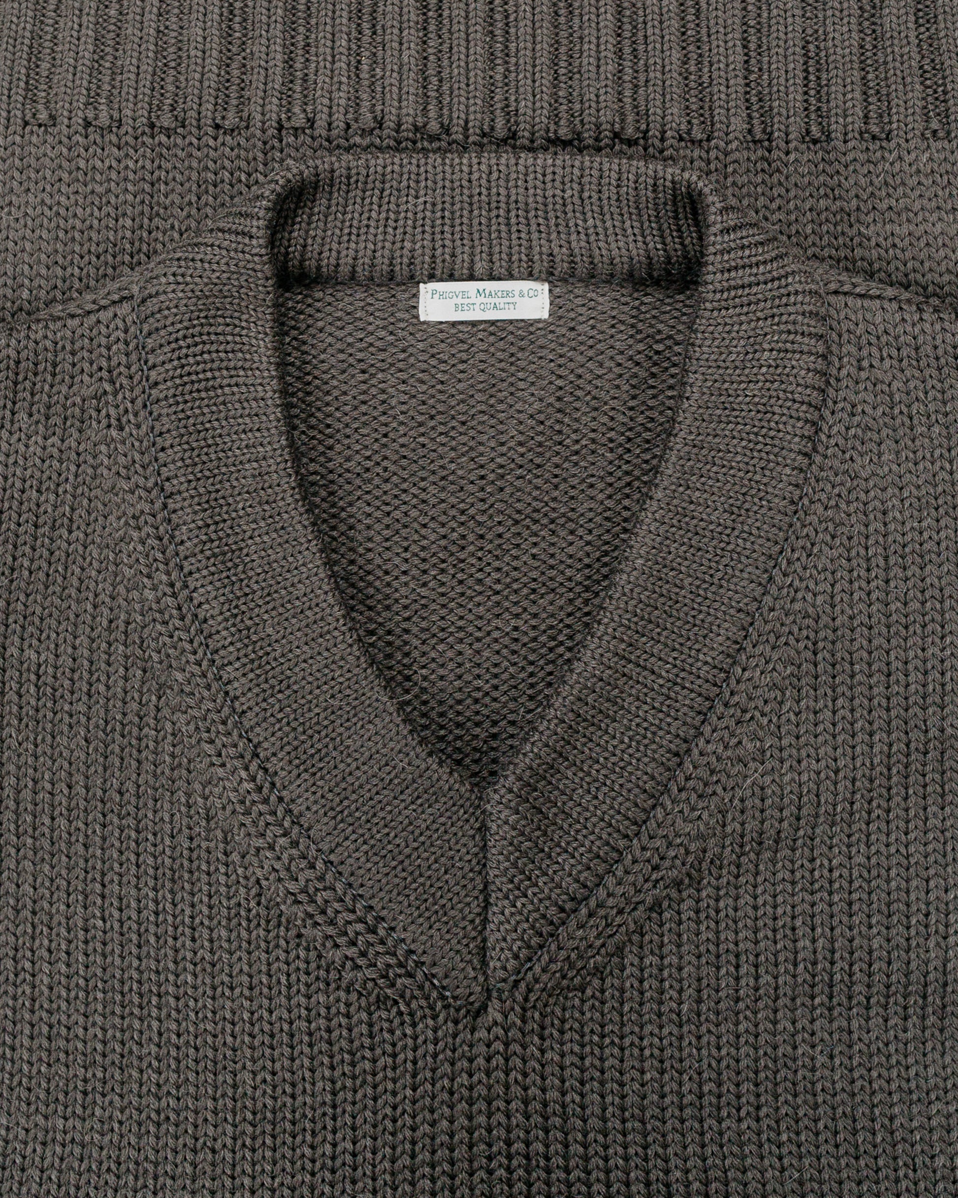 Phigvel Goodman's V Neck Sweater Dust Gray