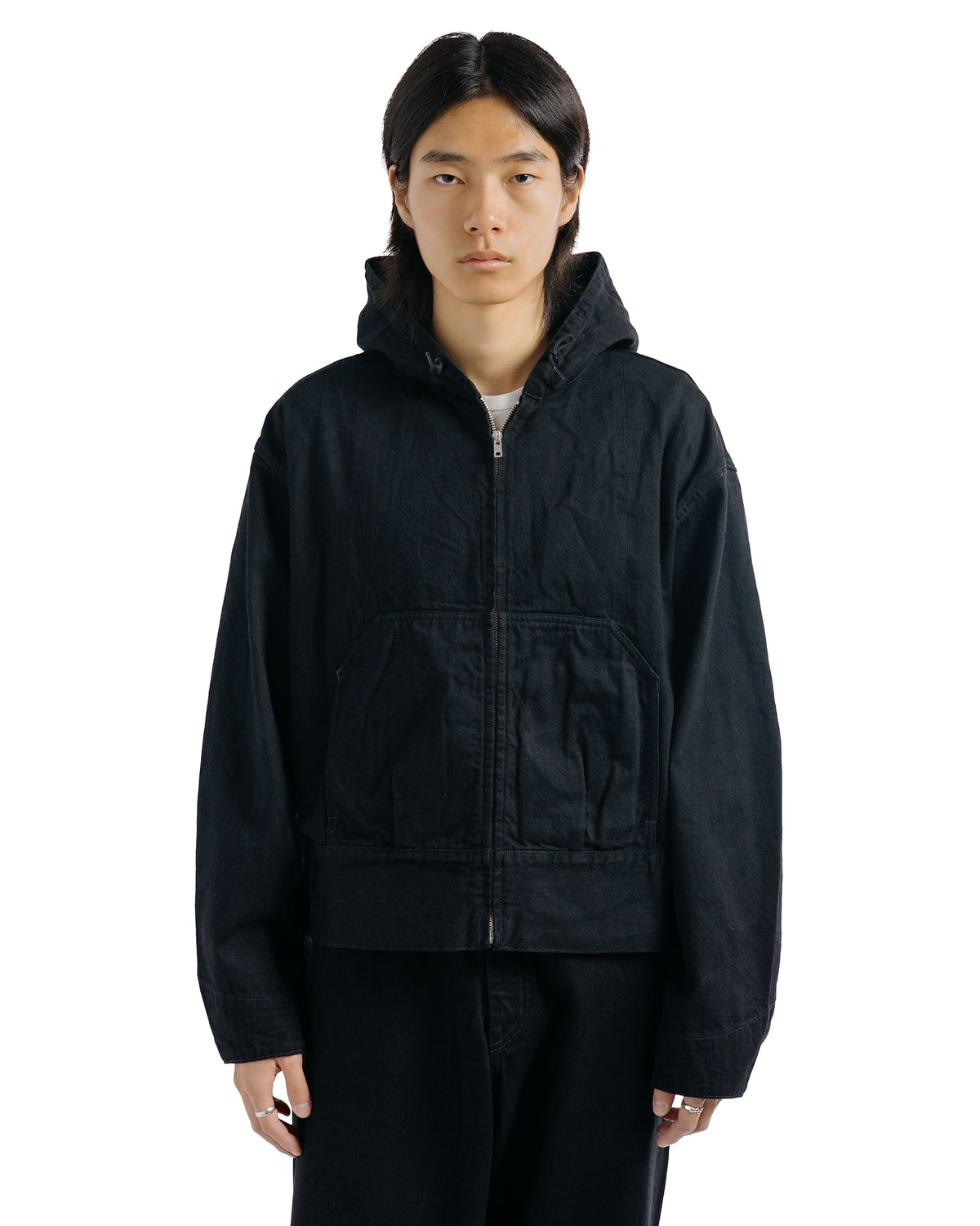 Phigvel Hooded Denim Blouson Black One Wash