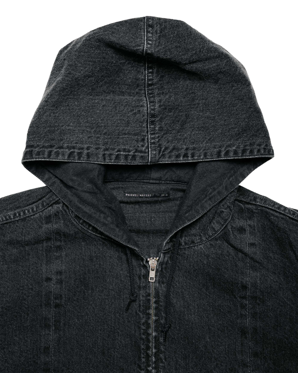 lost & found Phigvel Phigvel Lady White Co. Hooded Denim Blouson Faded Black Hand Fade