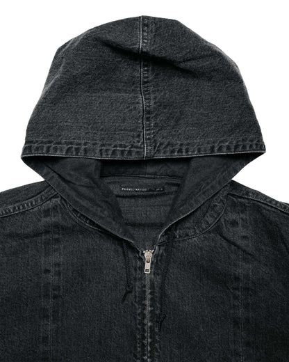 lost & found Phigvel Phigvel Lady White Co. Hooded Denim Blouson Faded Black Hand Fade