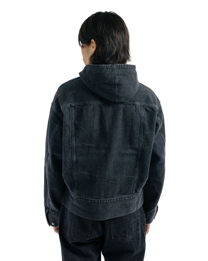 lost & found Phigvel Phigvel Lady White Co. Hooded Denim Blouson Faded Black Hand Fade