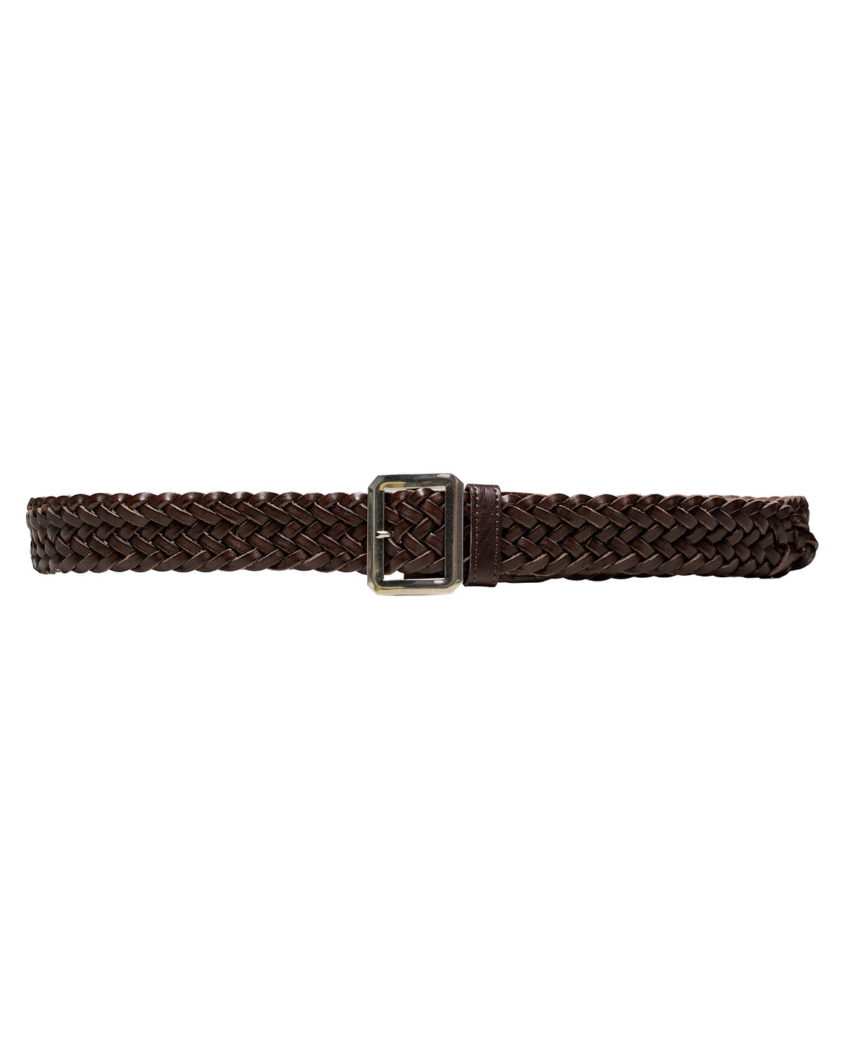 Phigvel Leather Mesh Belt Brown