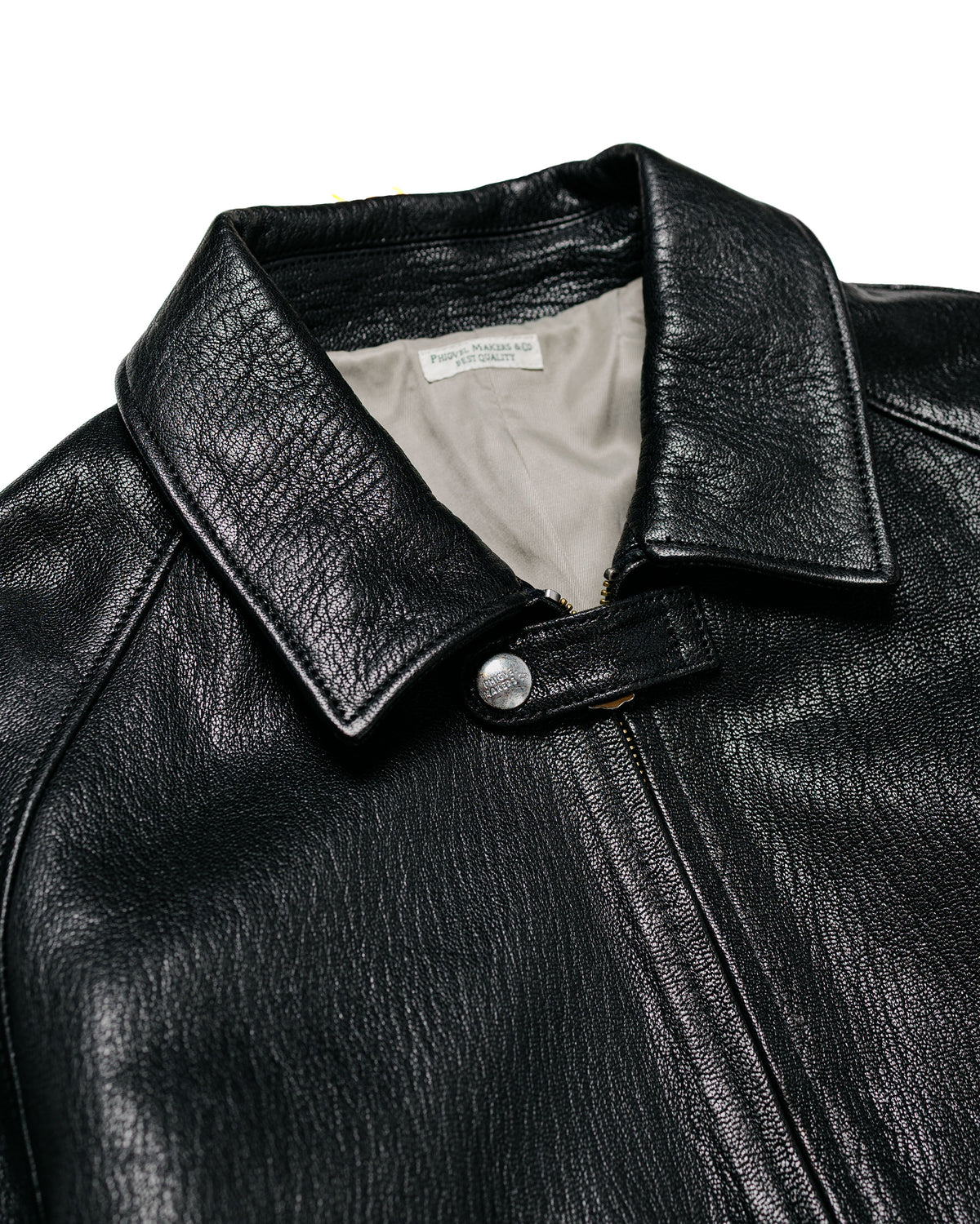 Phigvel Lost & Found Leather Zip Blouson Black(Smooth)