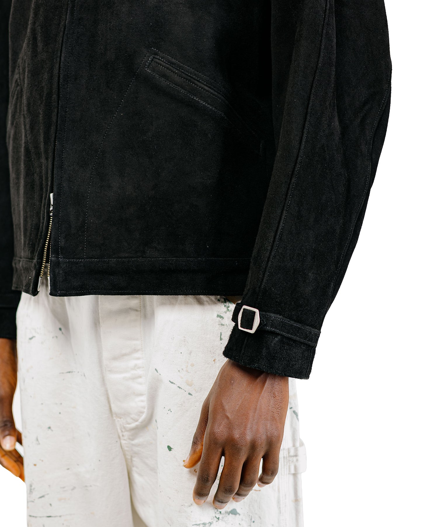 Phigvel Lost & Found Leather Zip Blouson Black(Suede)
