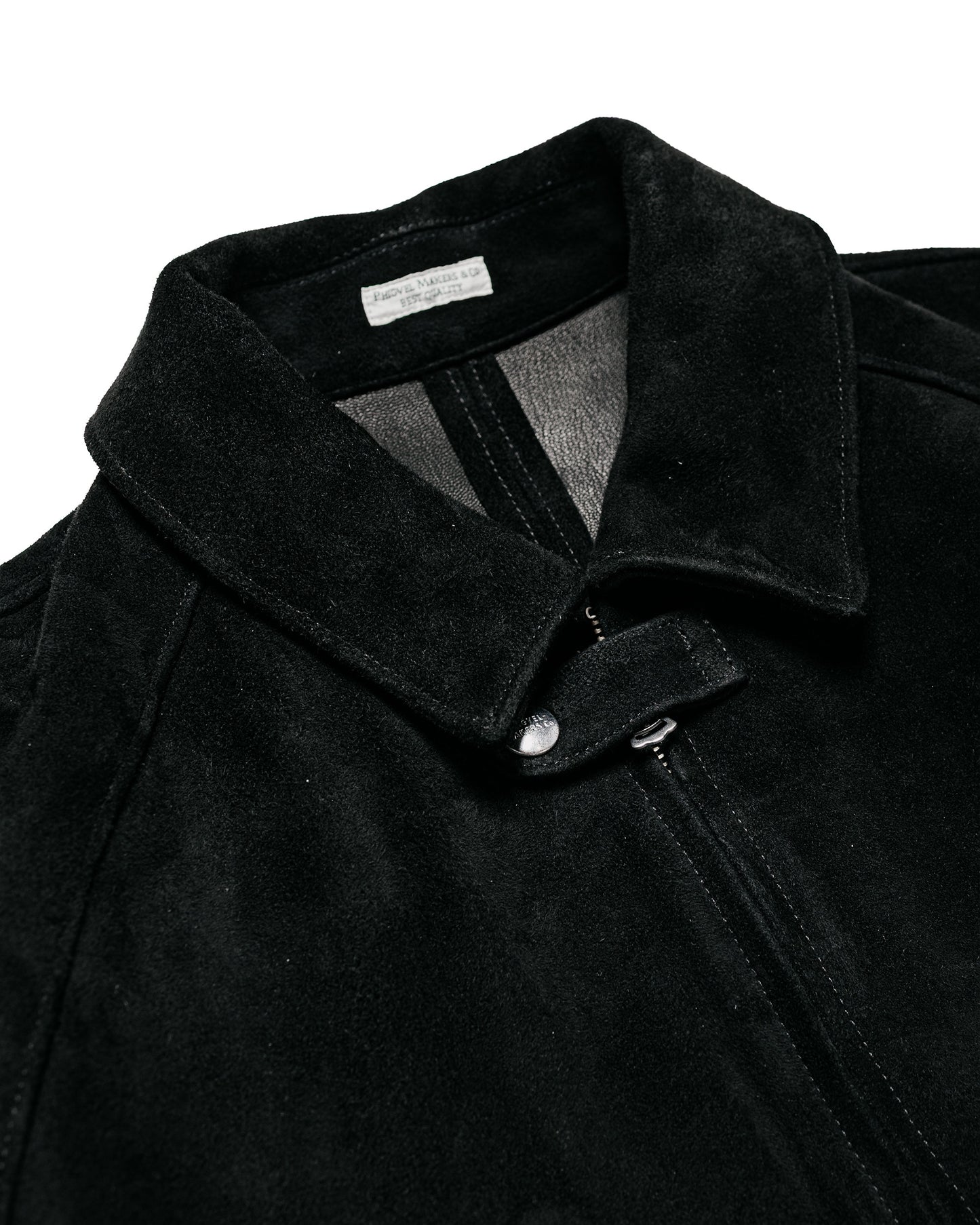 Phigvel Lost & Found Leather Zip Blouson Black(Suede)