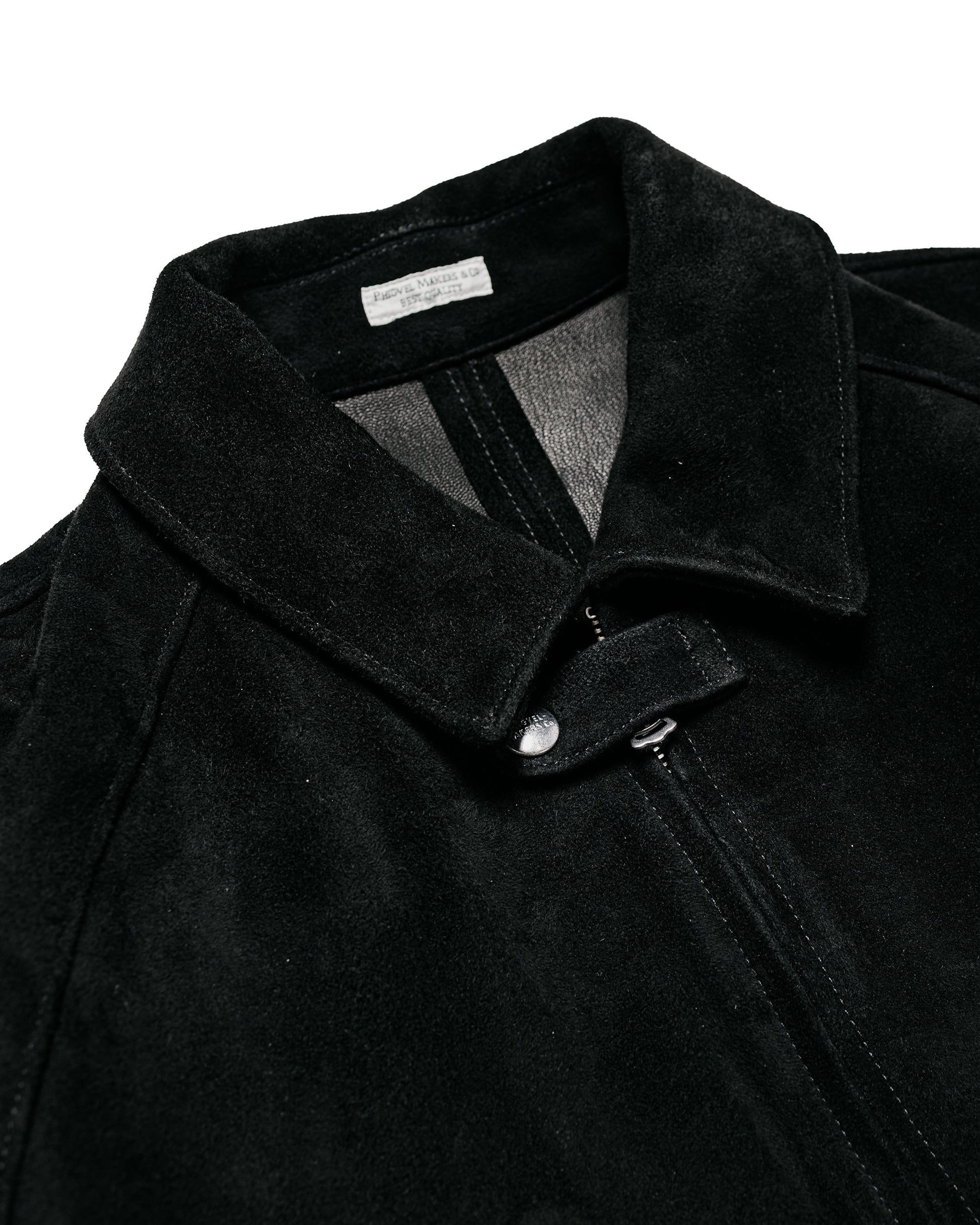 Phigvel Lost & Found Leather Zip Blouson Black(Suede)