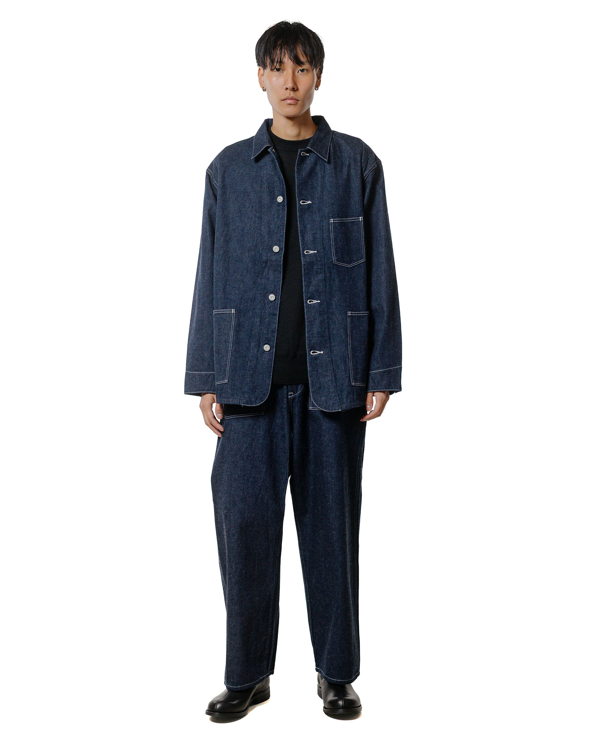 Phigvel Mil Denim Fatigue Trousers Indigo