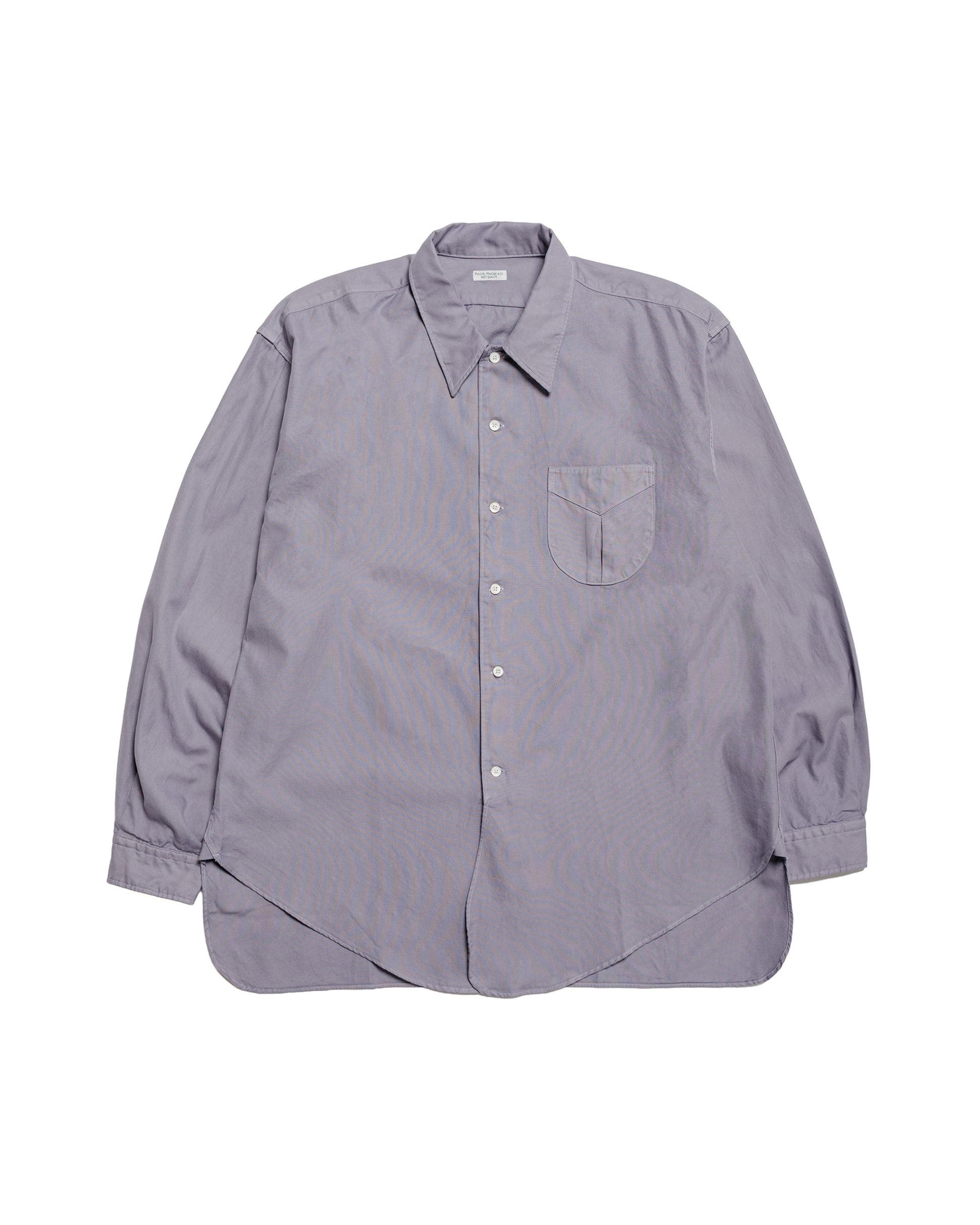 Phigvel Oxford Long Dress Shirt French Purple