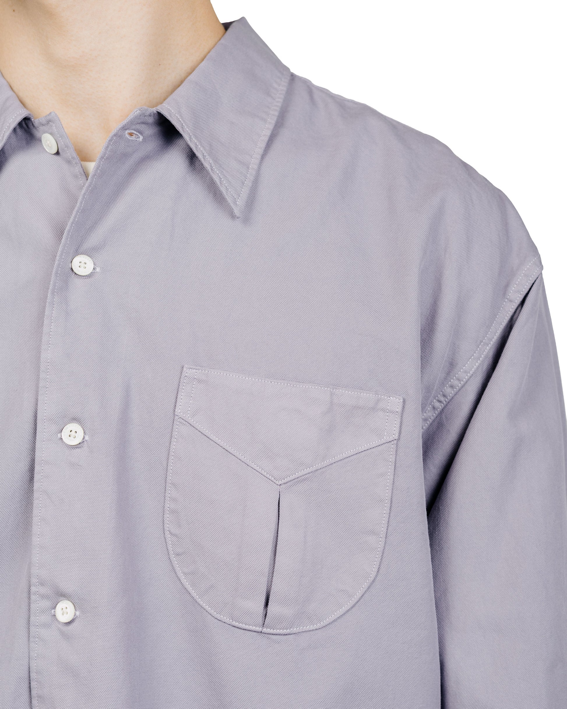 Phigvel Oxford Long Dress Shirt French Purple