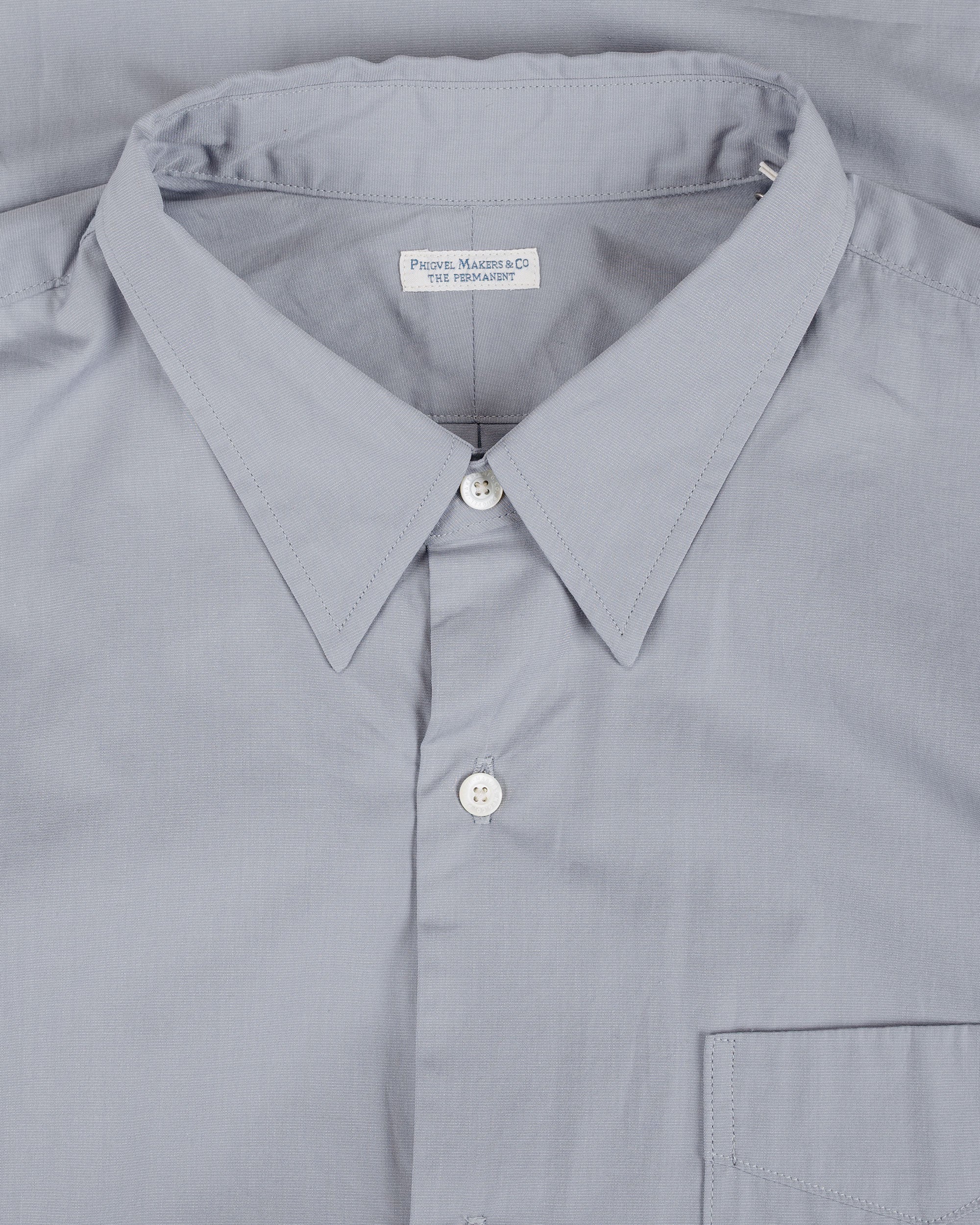 Phigvel Regular Collar Dress Shirt Old Sax
