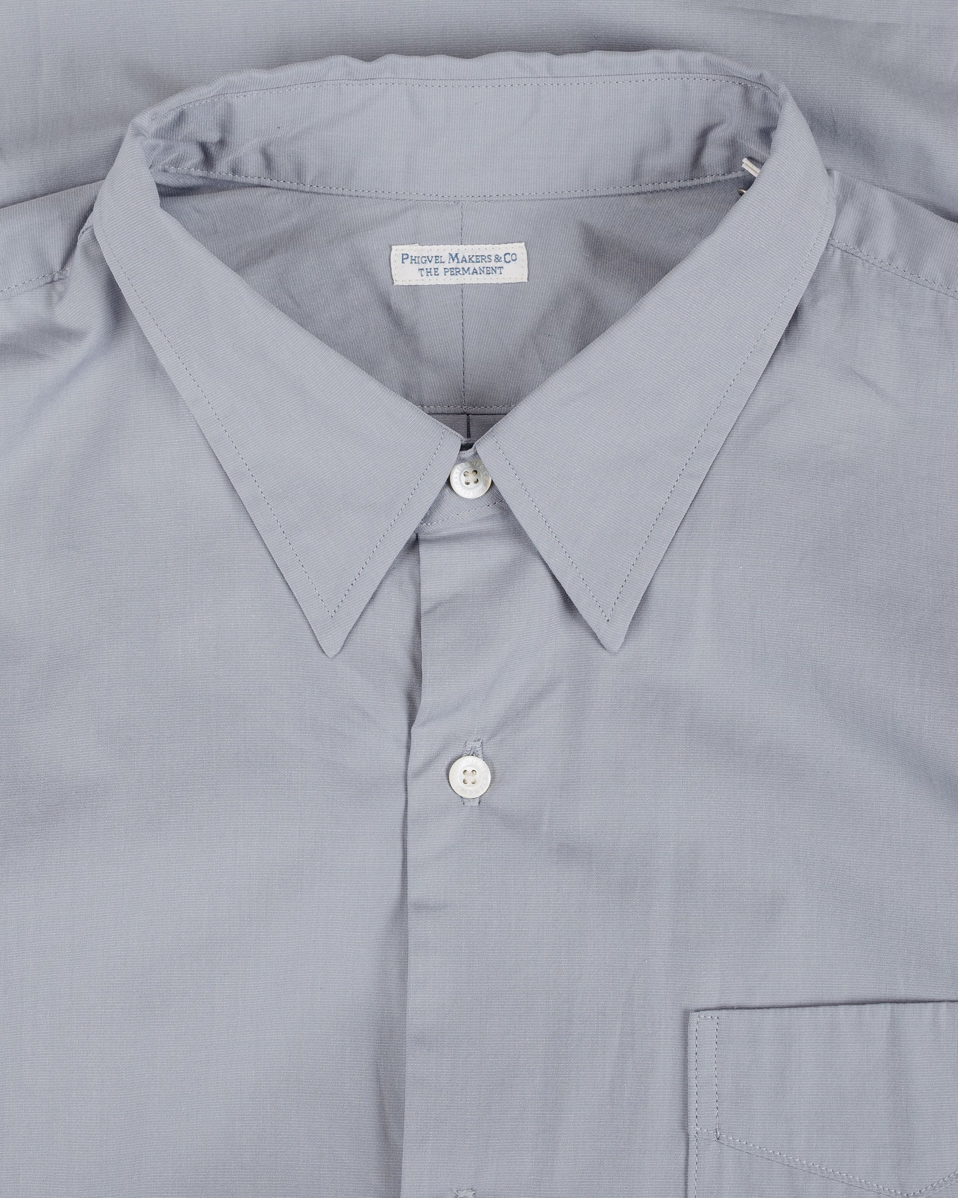 Phigvel Regular Collar Dress Shirt Old Sax