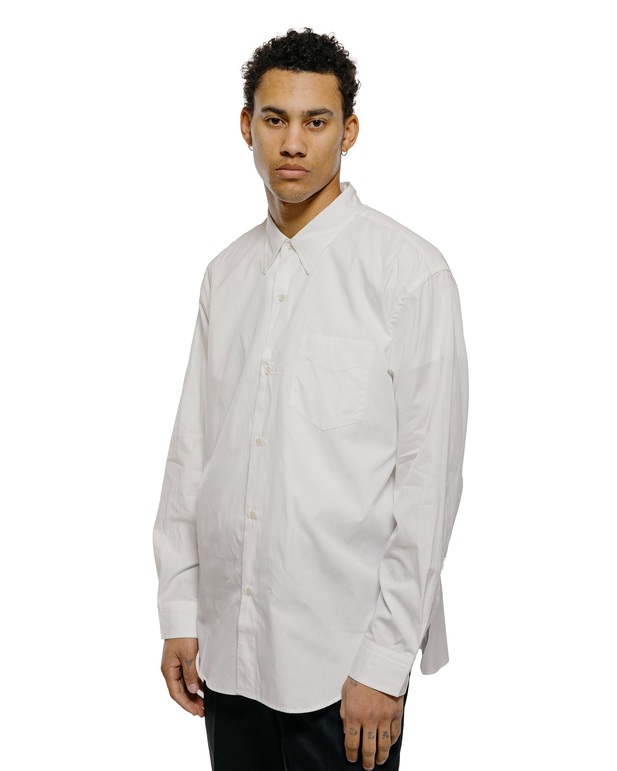 Phigvel Regular Collar Dress Shirt Old White