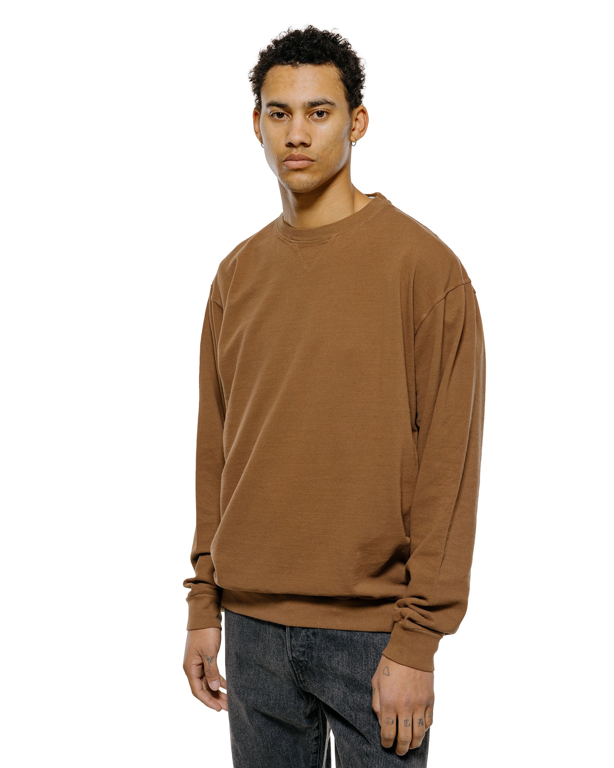 Phigvel Seed Stitch Sleeve LS Smoke Brown