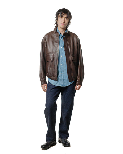 Phigvel Sheepleather Sporting Blouson Dark Brown