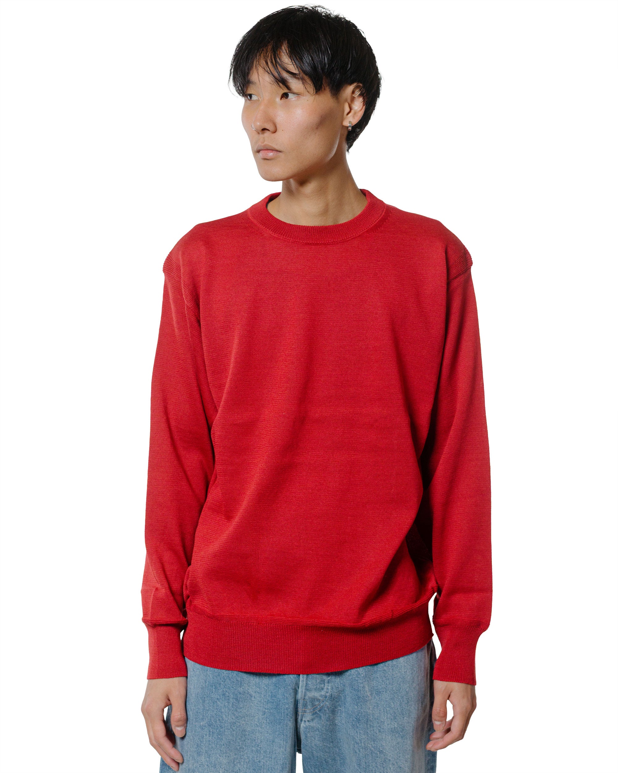 トップス PHIGVEL W/L Crewneck Knit 2025AW Phigvel W/L Crewneck Knit Red