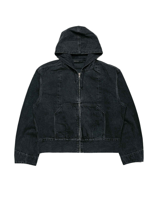 lost & found Phigvel Phigvel Lady White Co. Hooded Denim Blouson Faded Black Hand Fade