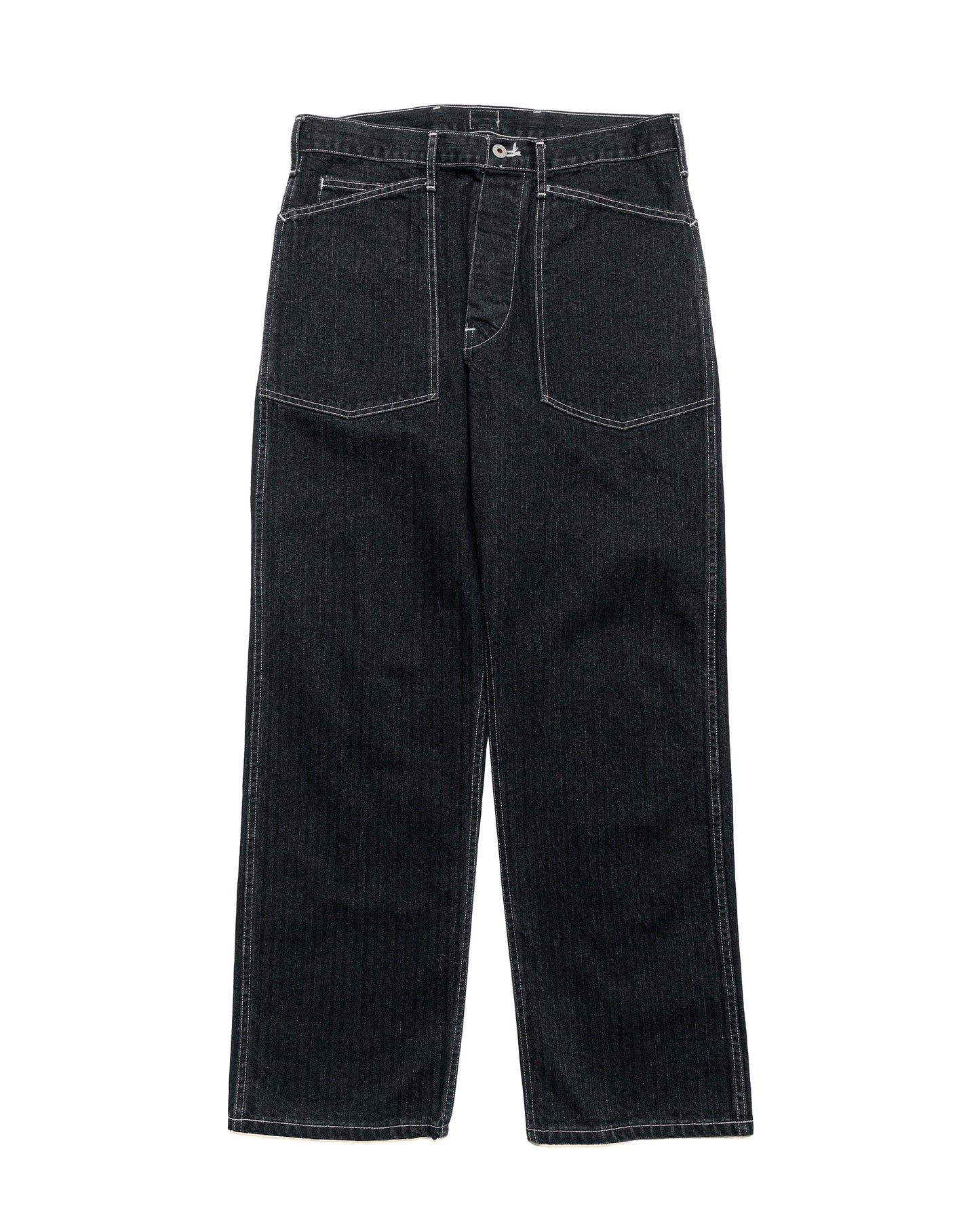 Post O'Alls Army Pants Herringbone Denim Black