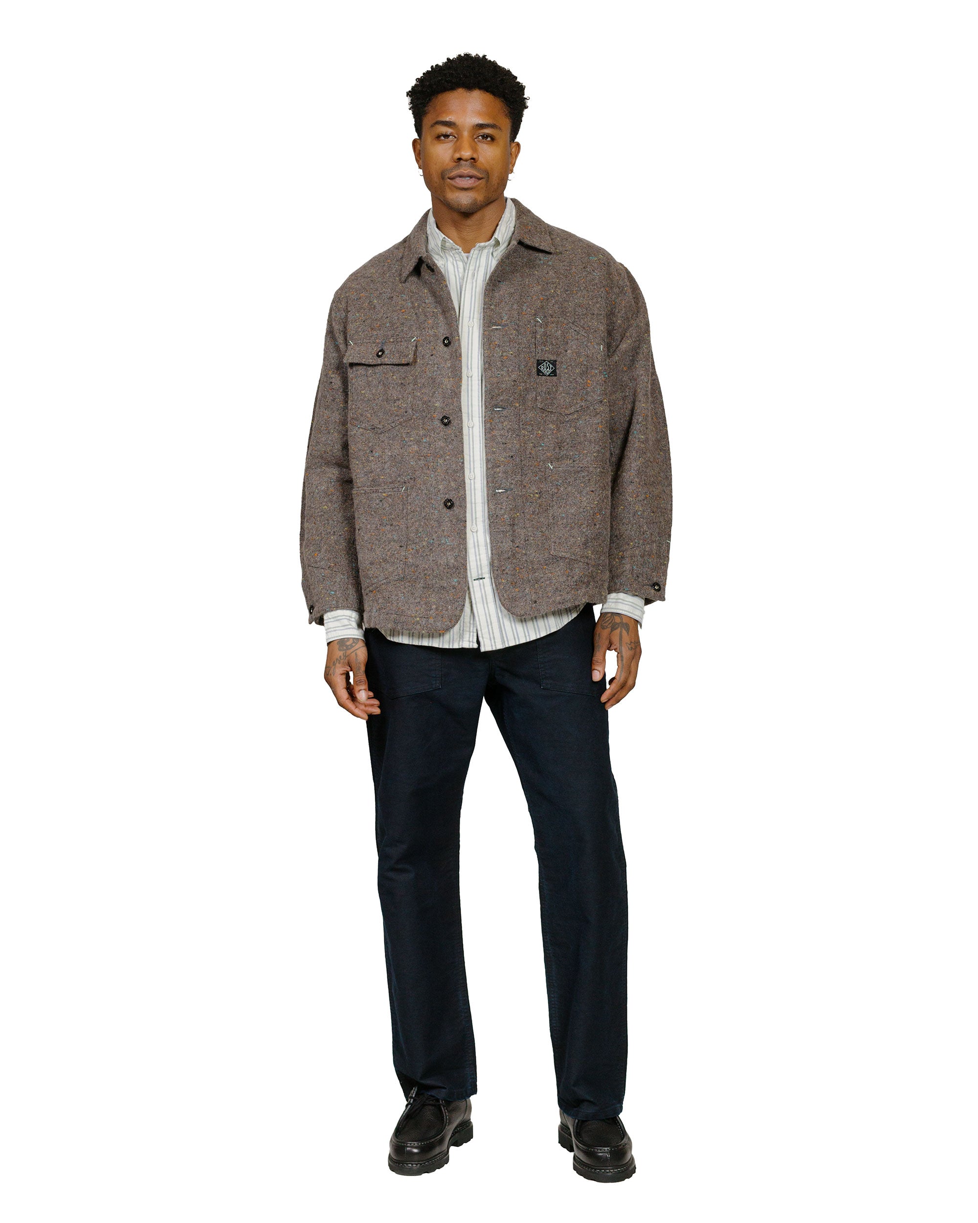 Post O'Alls ARMY Pants Moleskin Black Indigo