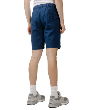 Post O'Alls E-Z Travail Shorts Cotton/Linen Sheeting Indigo model back