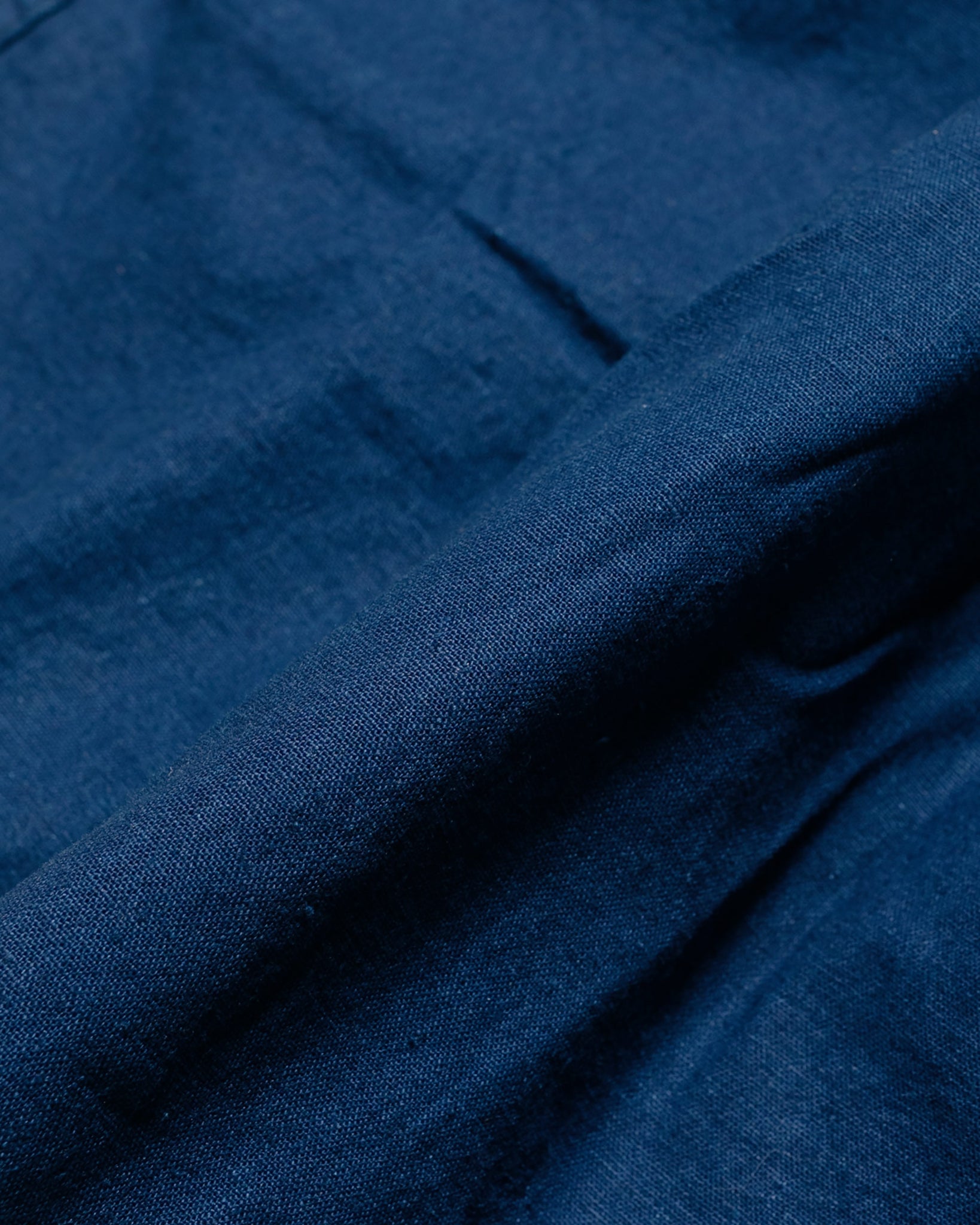 Post O'Alls E-Z Travail Shorts Cotton/Linen Sheeting Indigo fabric