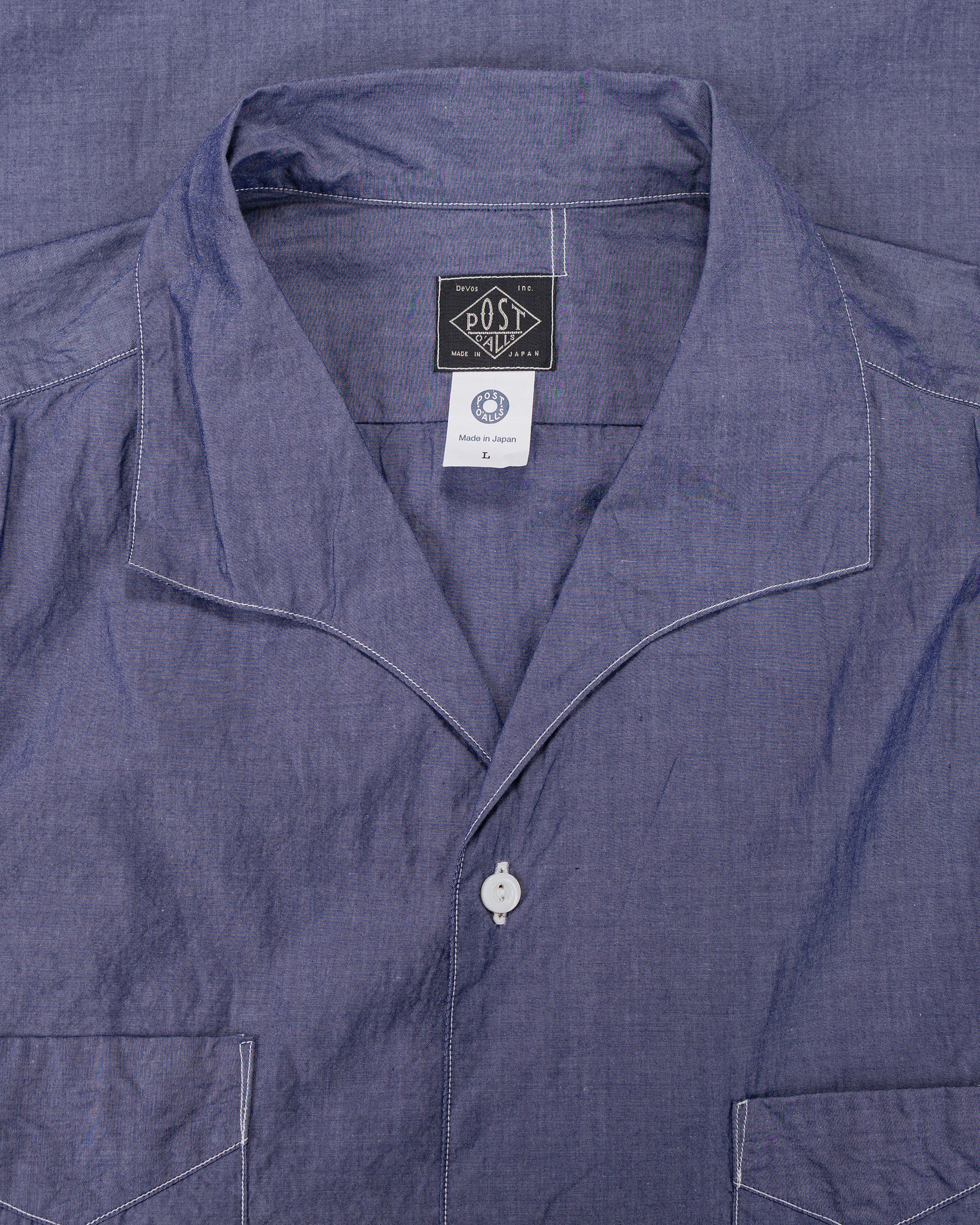 Post O'Alls Fever 2 S/S High Count Broadcloth Blue